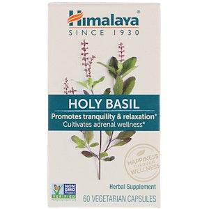 Himalaya Holy Basil 60 Veggie Capsules - Organic Stress Relief & Immune Support Supplement for Daily Wellness & Meditation