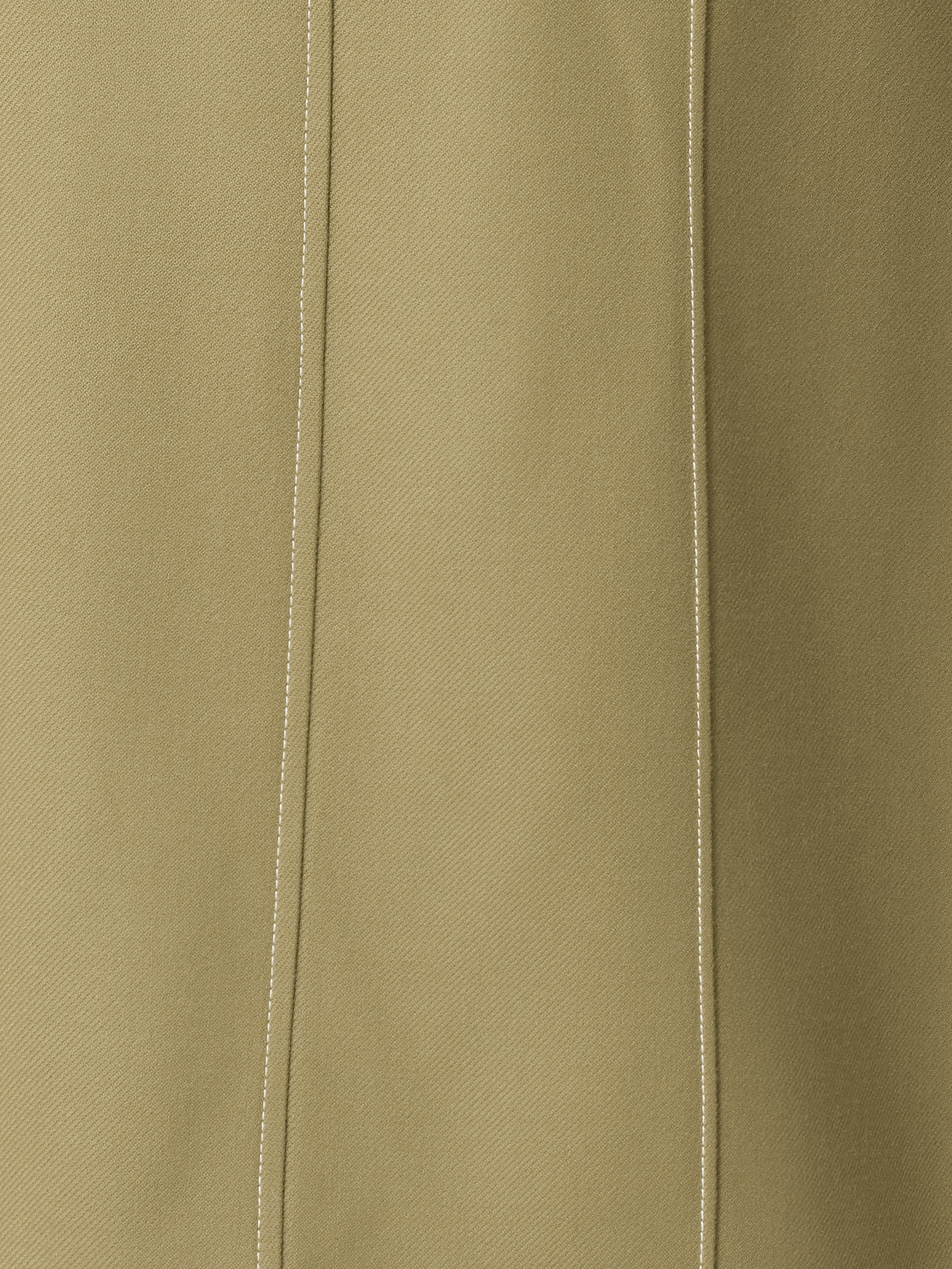 Seamed Detail A-Line Skirt for Women - Khaki High Waist Flowy Midi Skirt | Perfect for Office, Date Night & Spring Outfits