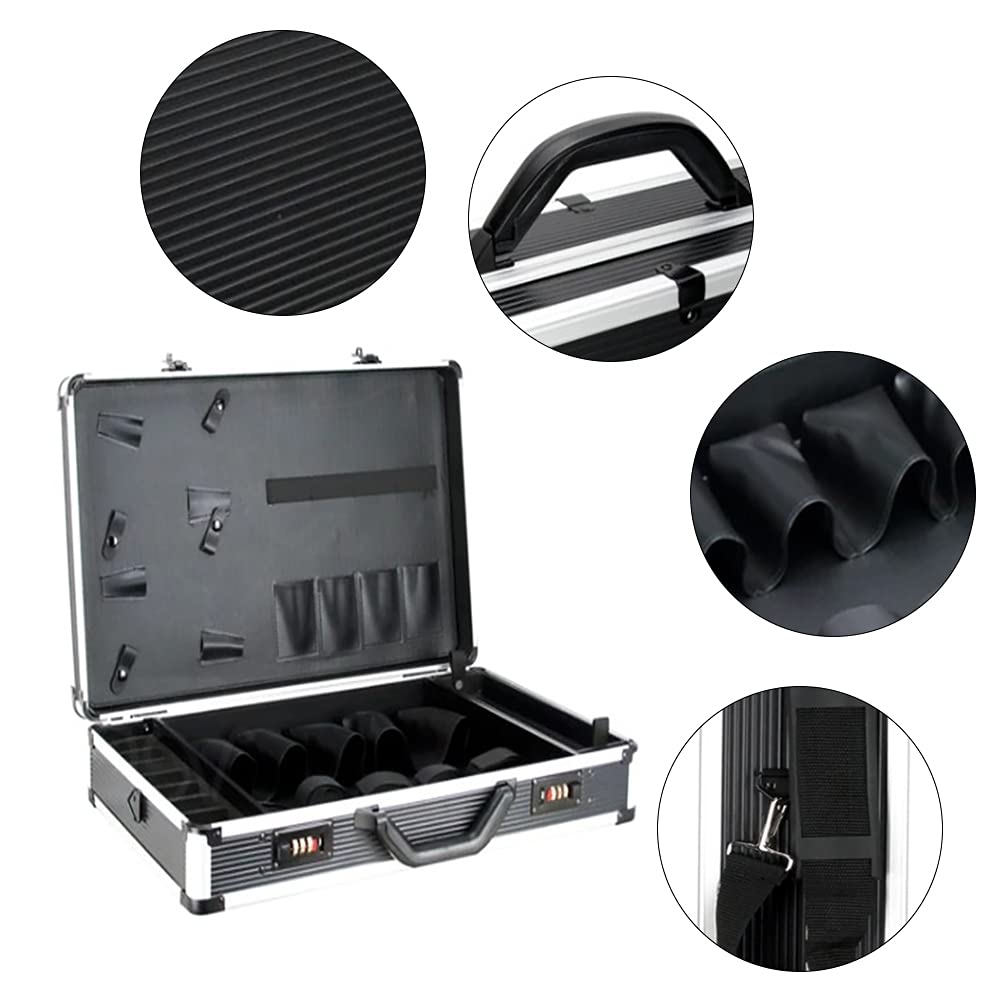 Professional Barber Carrying Case - Salon Hair Cutting Grooming Kit Organizer for Clippers, Scissors & Barber Tools | Portable Stylist Tool Box for Travel & Salon Storage (D)