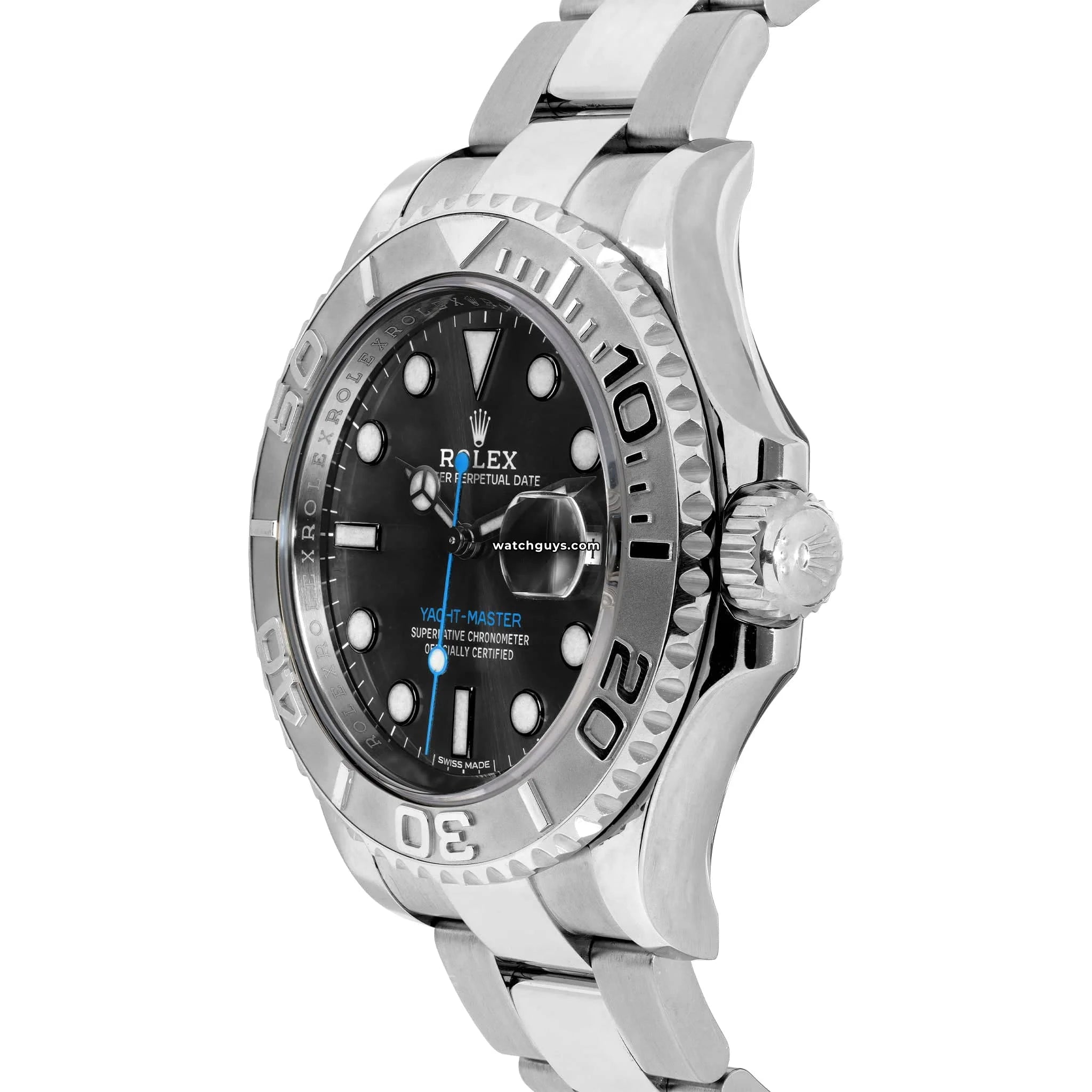 Rolex Yacht Master 116622 Rhodium Luxury Men's Watch - Stainless Steel Blue Dial for Sailing, Yachting & Formal Occasions