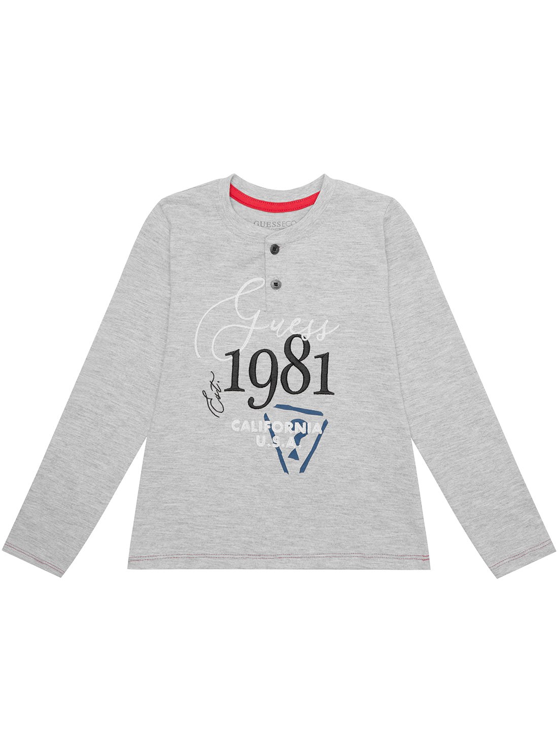 Grey Long Sleeve T-Shirt for Boys (Ages 2-7) - Soft Cotton Comfort Shirt for School, Play & Everyday Wear