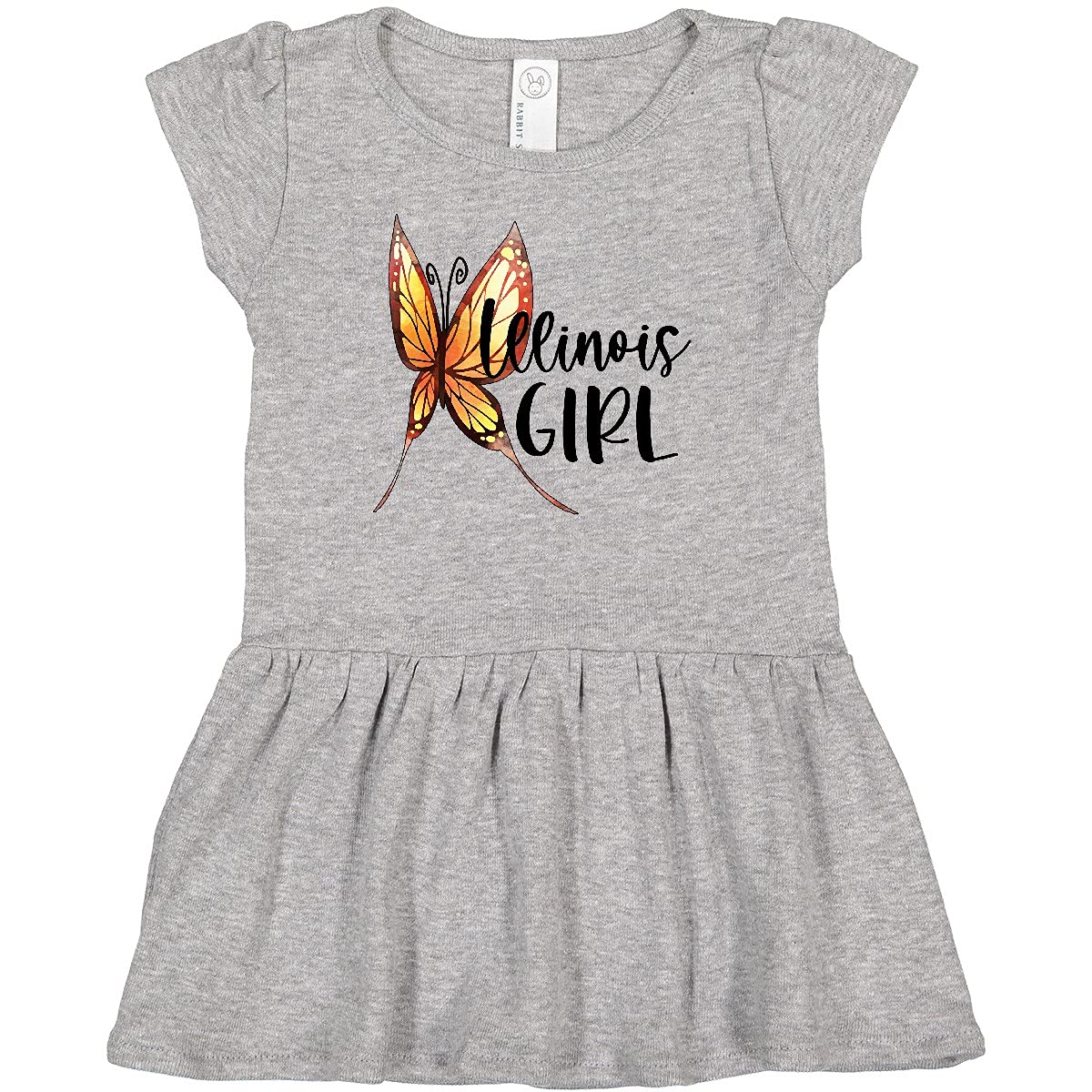 Inktastic Illinois Girl Butterfly Infant Dress - Cute Baby Girl Outfit for Special Occasions, Parties & Family Photos