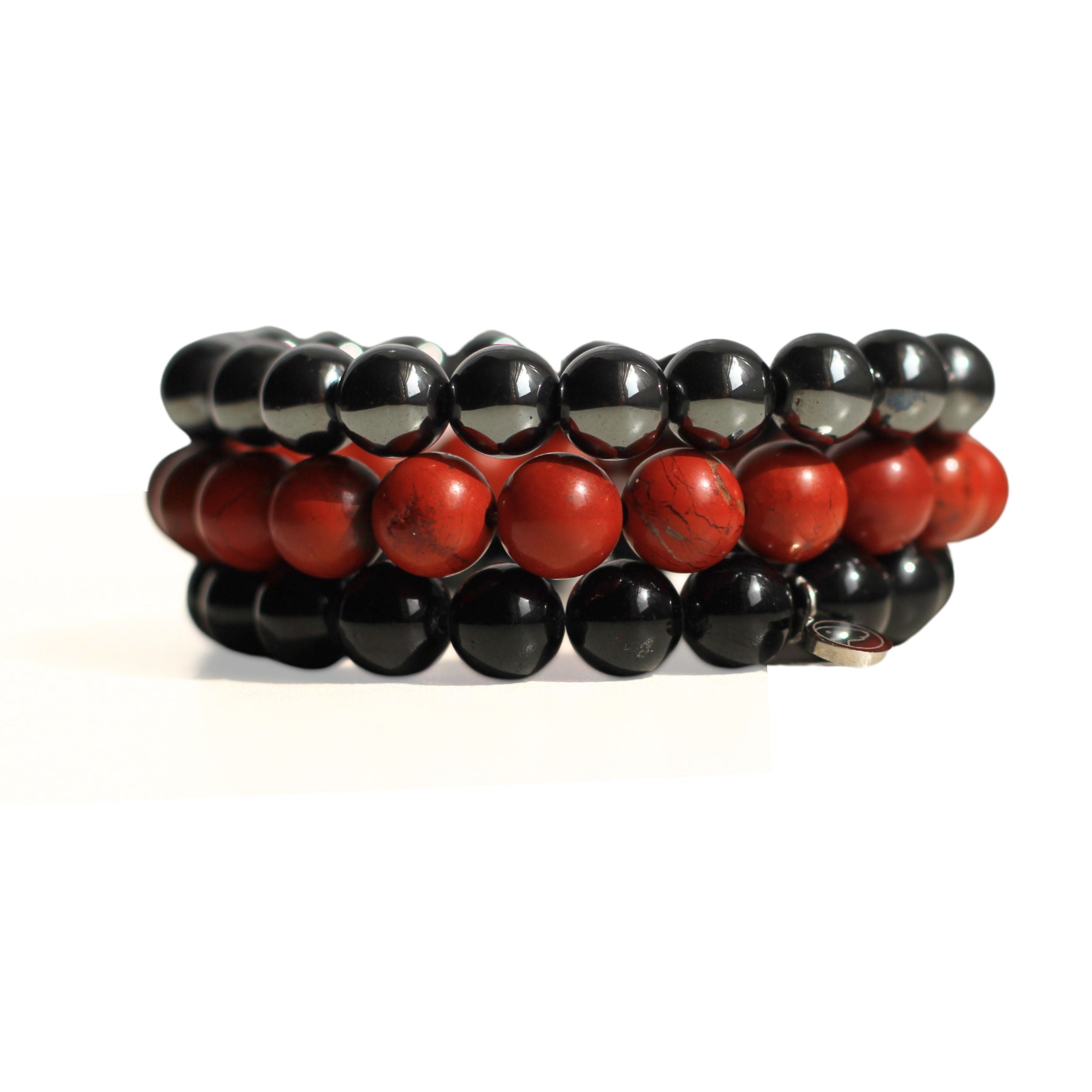 Root Chakra (Muladhara) Healing Bracelet Set - 7 Chakra Balancing Beaded Bracelets for Meditation, Yoga & Spiritual Awakening - Grounding Energy Stone Jewelry for Women & Men