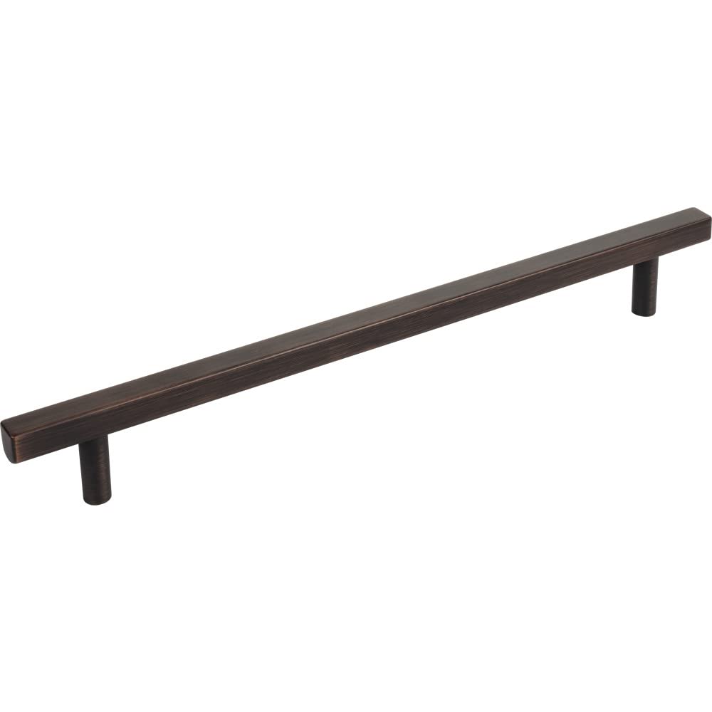 Jeffrey Alexander 12 Inch Brushed Oil Rubbed Bronze Square Cabinet Pull - Dominique Collection Appliance Handle for Kitchen Cabinets, Drawers & Furniture Hardware Upgrade