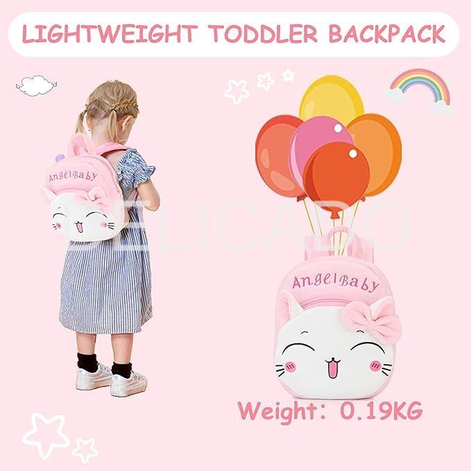 **Delicate Toddler Backpack for Boys & Girls Ages 1-6 - Preschool, School, Nursery, Picnic & Travel - Lightweight & Durable Kids Bag for Daily Use**    *(Perfect for Daycare, Kindergarten, Family Outings & Short Trips)*