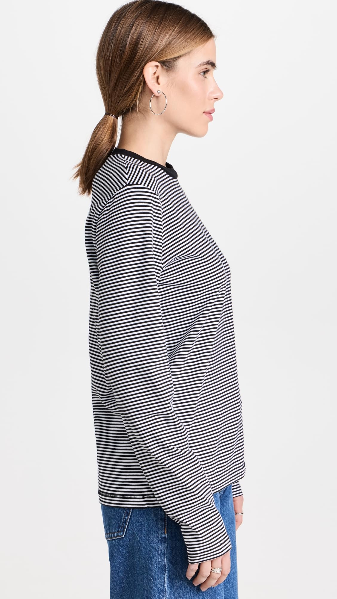 ANINE BING Women's Rylan Tee - Soft Cotton Short Sleeve T-Shirt for Casual Wear & Everyday Outfits | Perfect for Layering, Weekend Errands & Coffee Dates