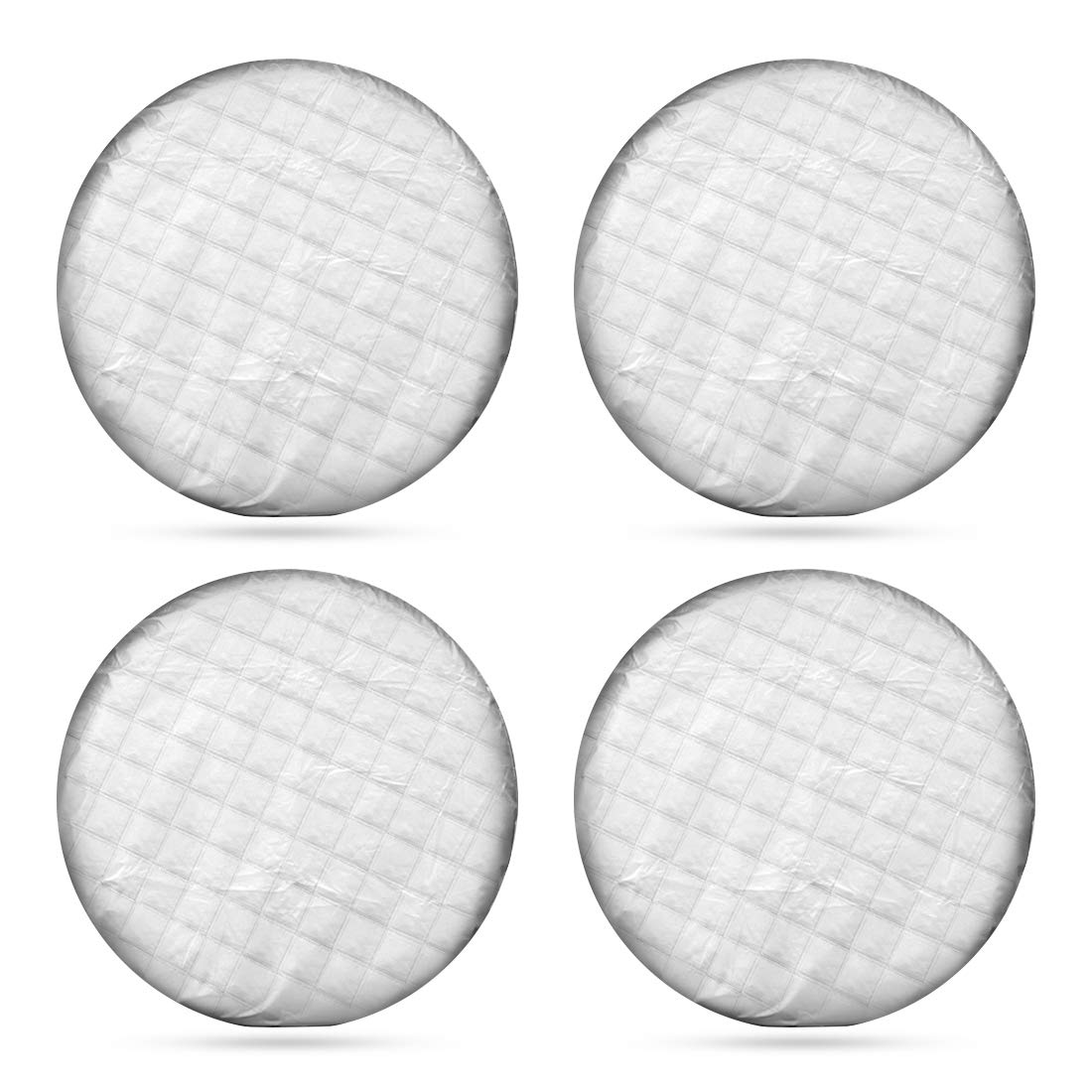 X AUTOHAUX 4-Piece Waterproof Aluminum Tire Covers for Cars & RVs (30-32 Inch, Silver) - Durable Tyre Protectors for All-Weather Protection & UV Resistance | Perfect for Parking, Storage & Travel