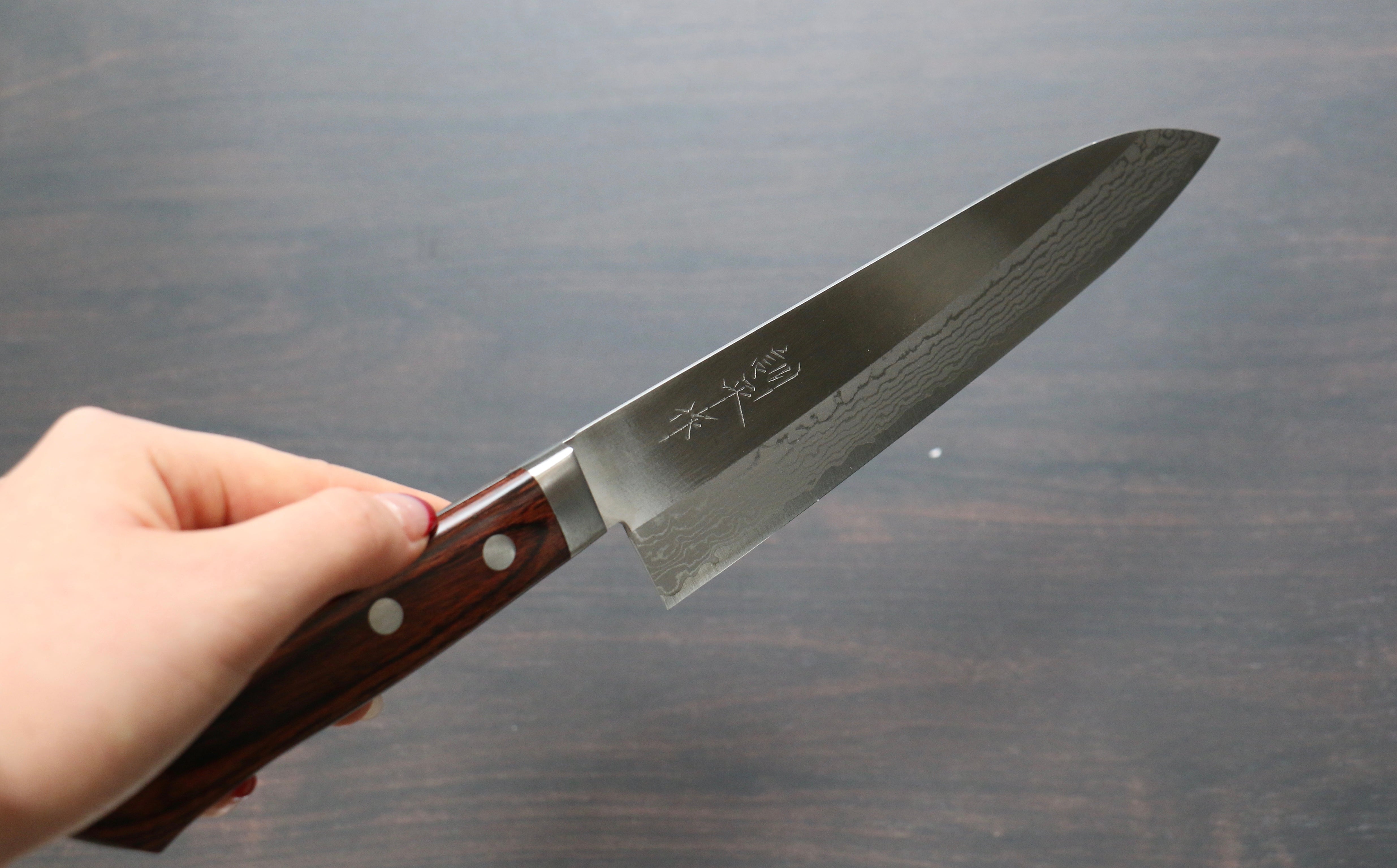 Premium Kunihira Sairyu VG10 Damascus Gyuto Chef Knife 180mm - Japanese High Carbon Stainless Steel Blade with Mahogany Handle - Perfect for Sushi, Meat Slicing & Professional Kitchen Use