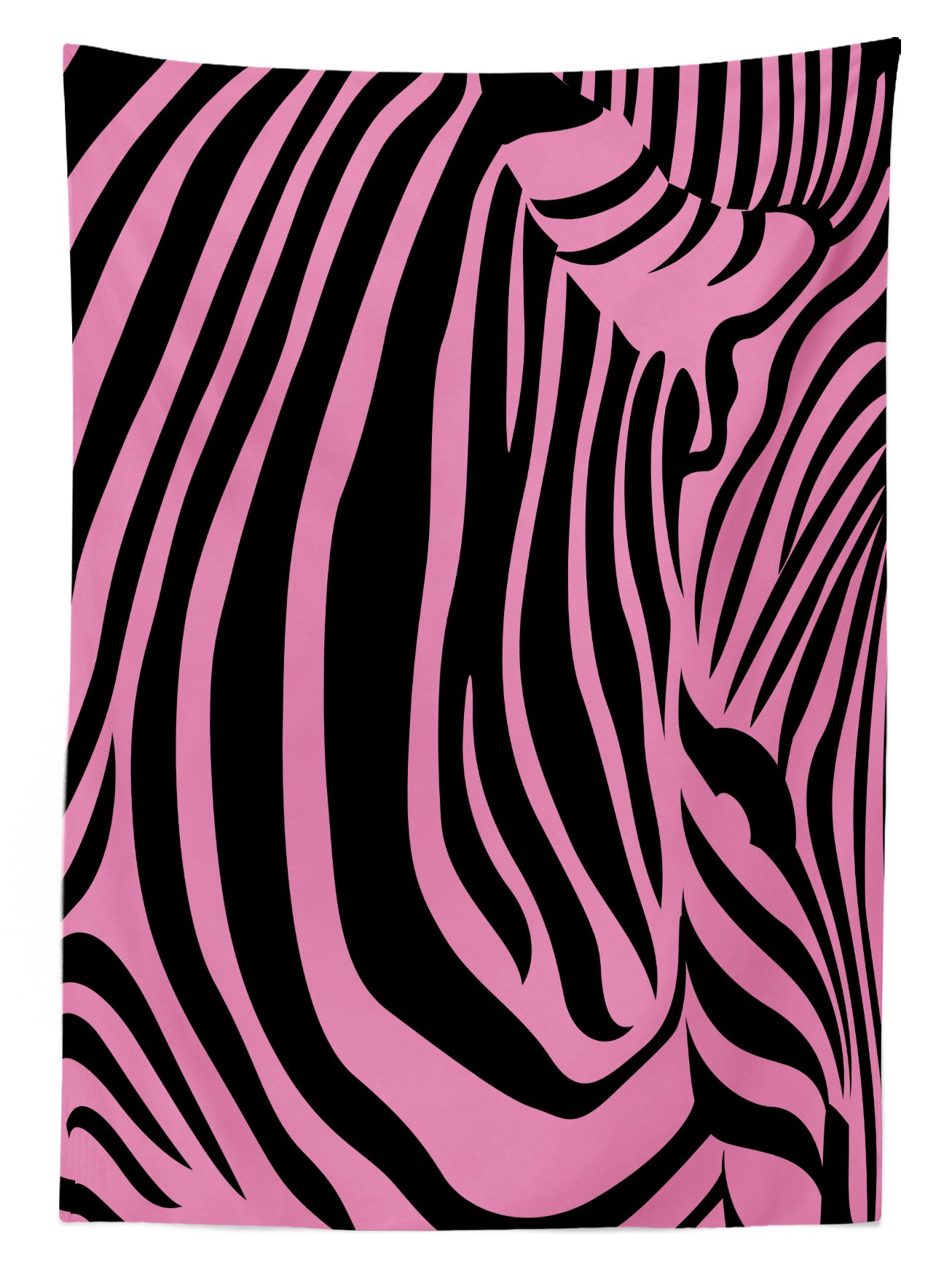Ambesonne Pink Zebra Print Outdoor Tablecloth - Waterproof Washable Picnic Table Cover 58