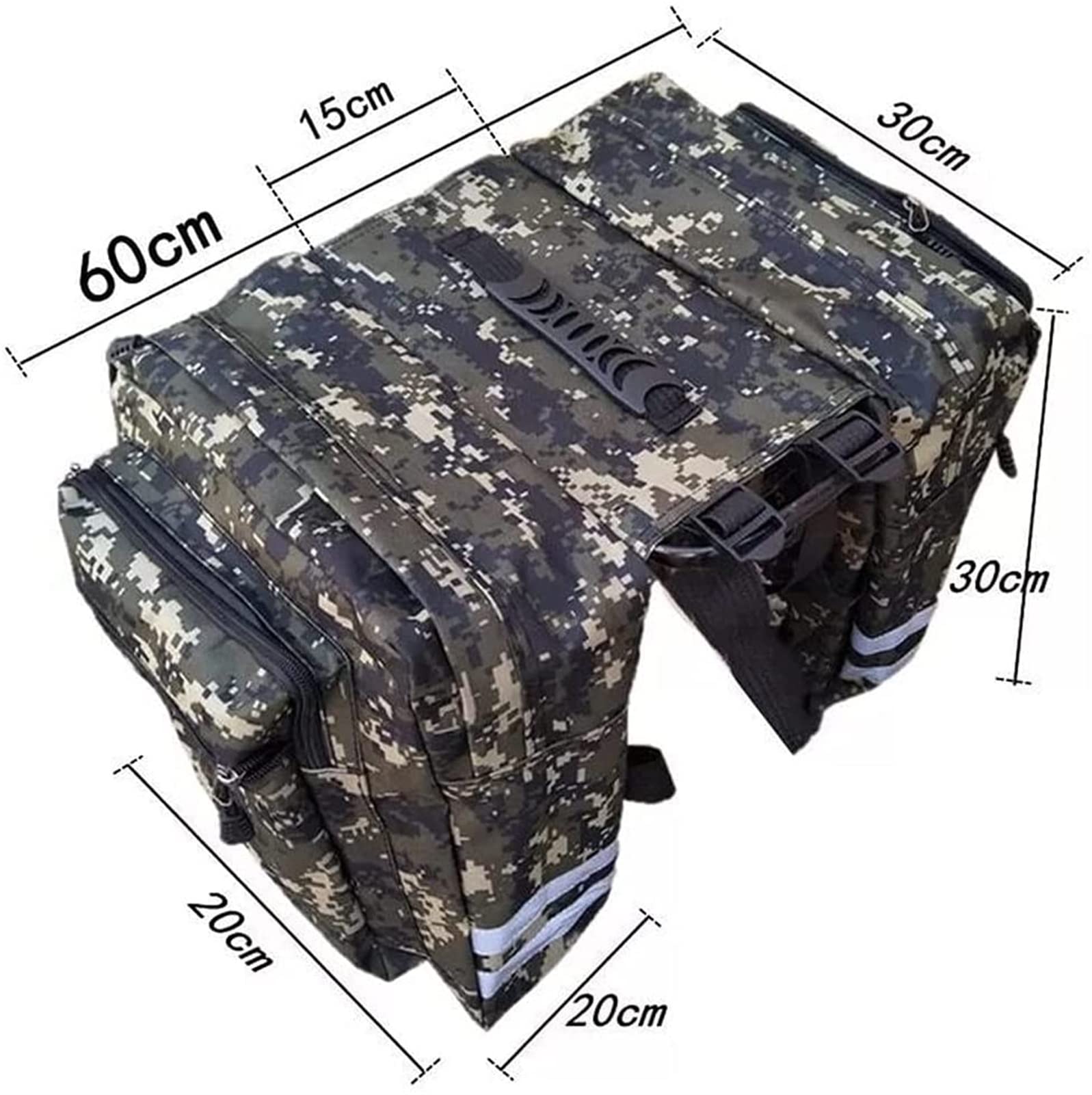 Universal Mountain Road Bike Bags - 2 in 1 Camo Trunk Bags for Cycling, Double Side Rear Rack Pannier Pack, Multifunctional Luggage Carrier (Green) - Perfect for Commuting, Touring & Outdoor Adventures