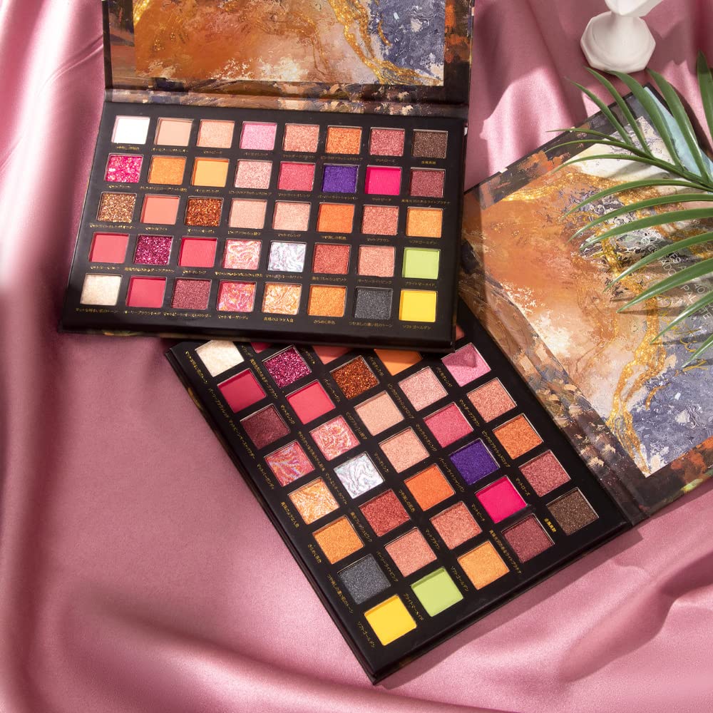 40-Color Matte & Shimmer Eyeshadow Palette - Long Lasting, Waterproof for Party & Christmas Makeup