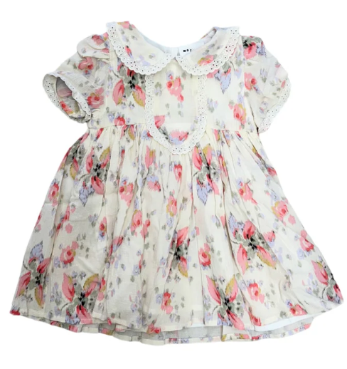 Morley Dress with Lace Ribbon for Girls (2-6 Years) - Perfect for Birthday Parties, Easter, and Special Occasions