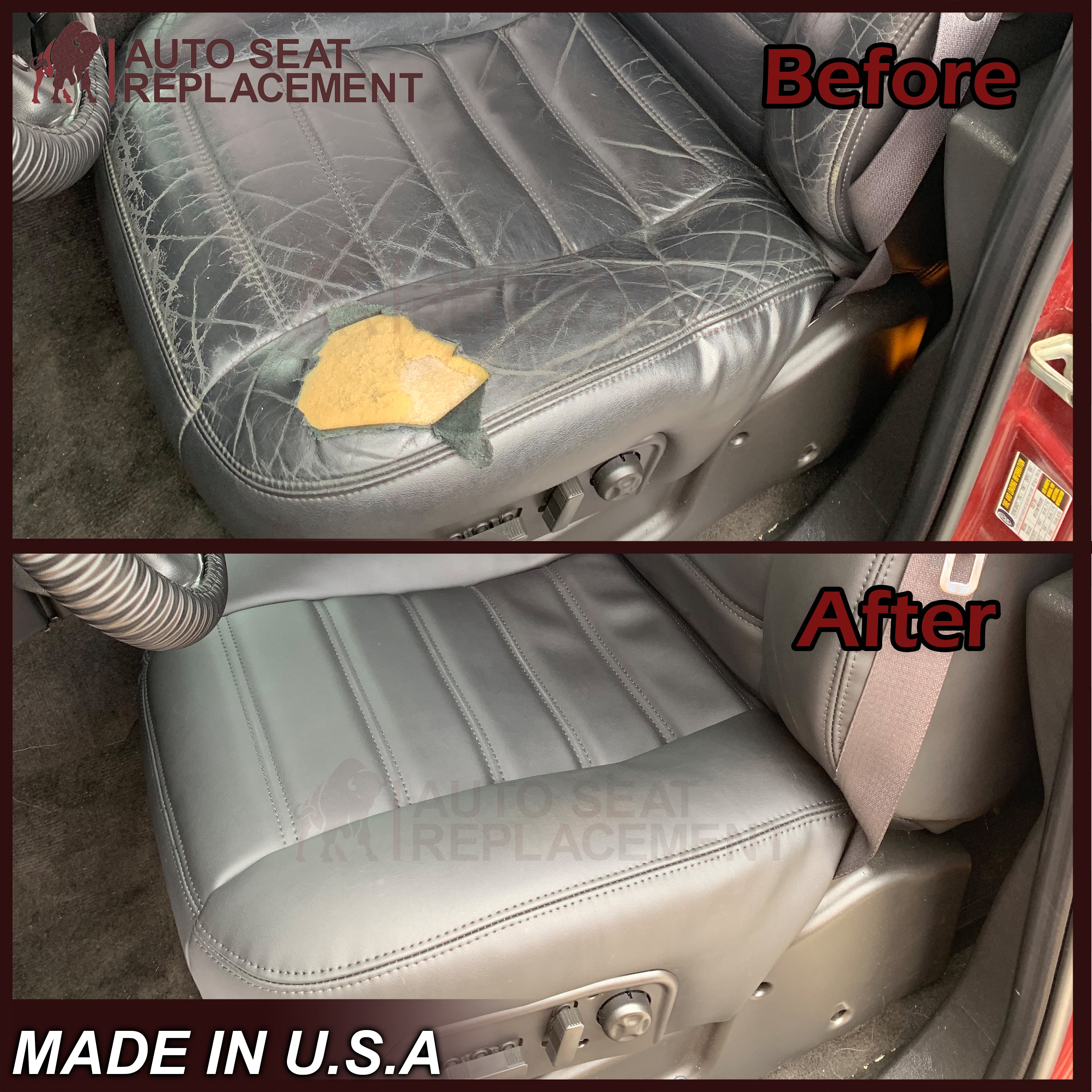 2003-2007 Hummer H2 SUV & SUT Premium Leather Seat Covers - Ebony Black - Waterproof & Durable for Off-Road Adventures, Hunting & Camping Trips