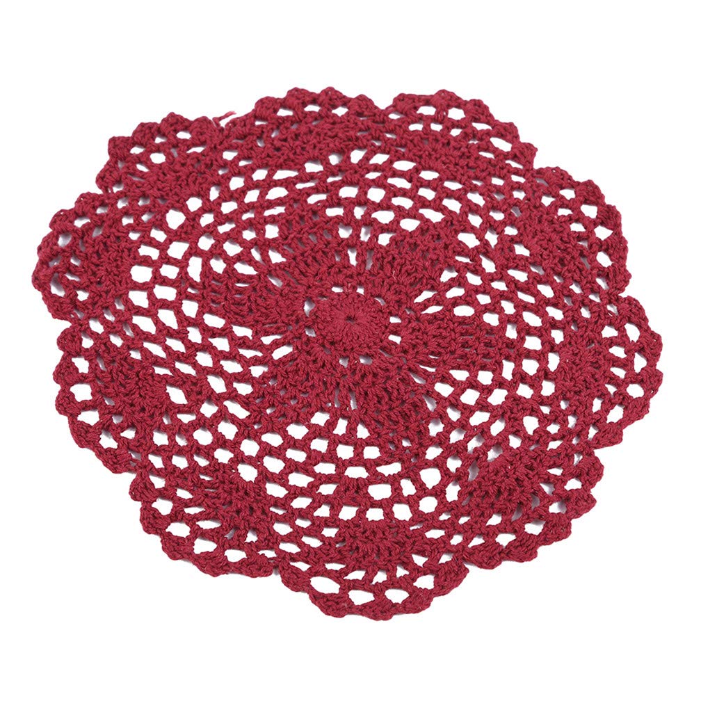 Handmade Oval Crochet Cotton Lace Coasters Set - Elegant Table Placemats for Home, Kitchen, Sofa & Mug Decor - Perfect for Tea Parties, Coffee Time and Dining Table Protection
