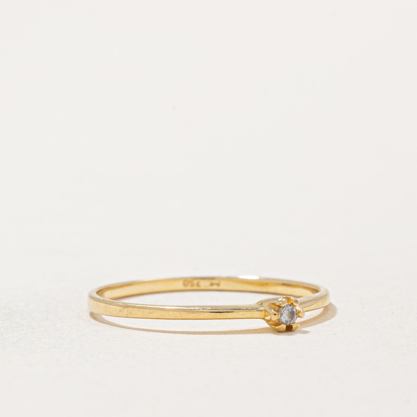 0.02ct Solitaire Diamond Ring - Size 5.25 - Elegant Engagement & Wedding Band - Perfect for Proposals, Anniversaries & Special Occasions