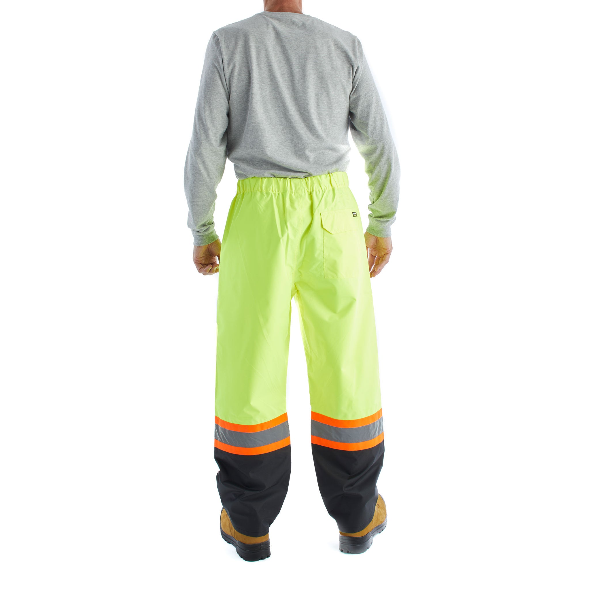 Terra High Visibility Rain Work Pants 116520PYL - Waterproof Yellow Safety Pants for Construction, Road Work & Outdoor Jobs in Wet Conditions