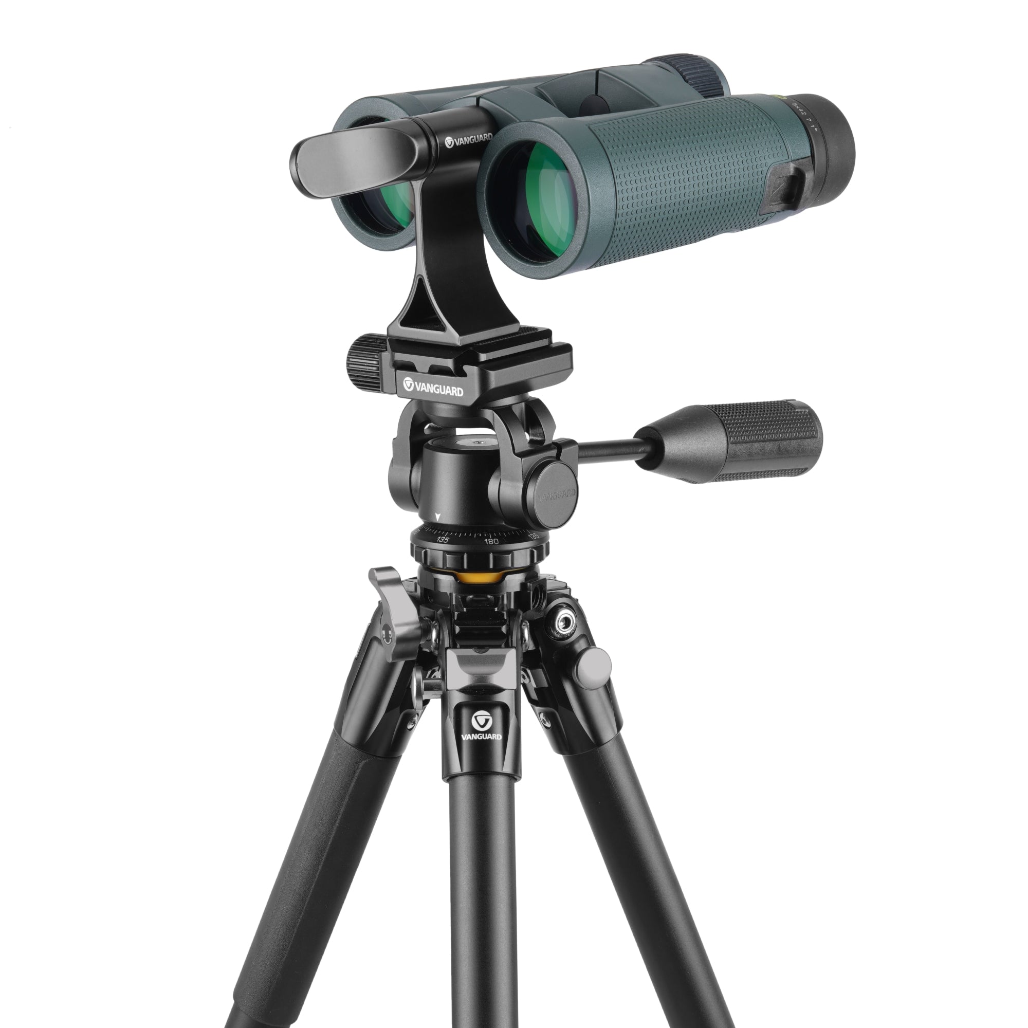 VEO 5 234AO26 Aluminum Tripod with Pan Head - Heavy Duty Outdoor Tripod for Scopes, Binoculars, Cameras & Spotting Scopes - Perfect for Hunting, Bird Watching & Outdoor Photography