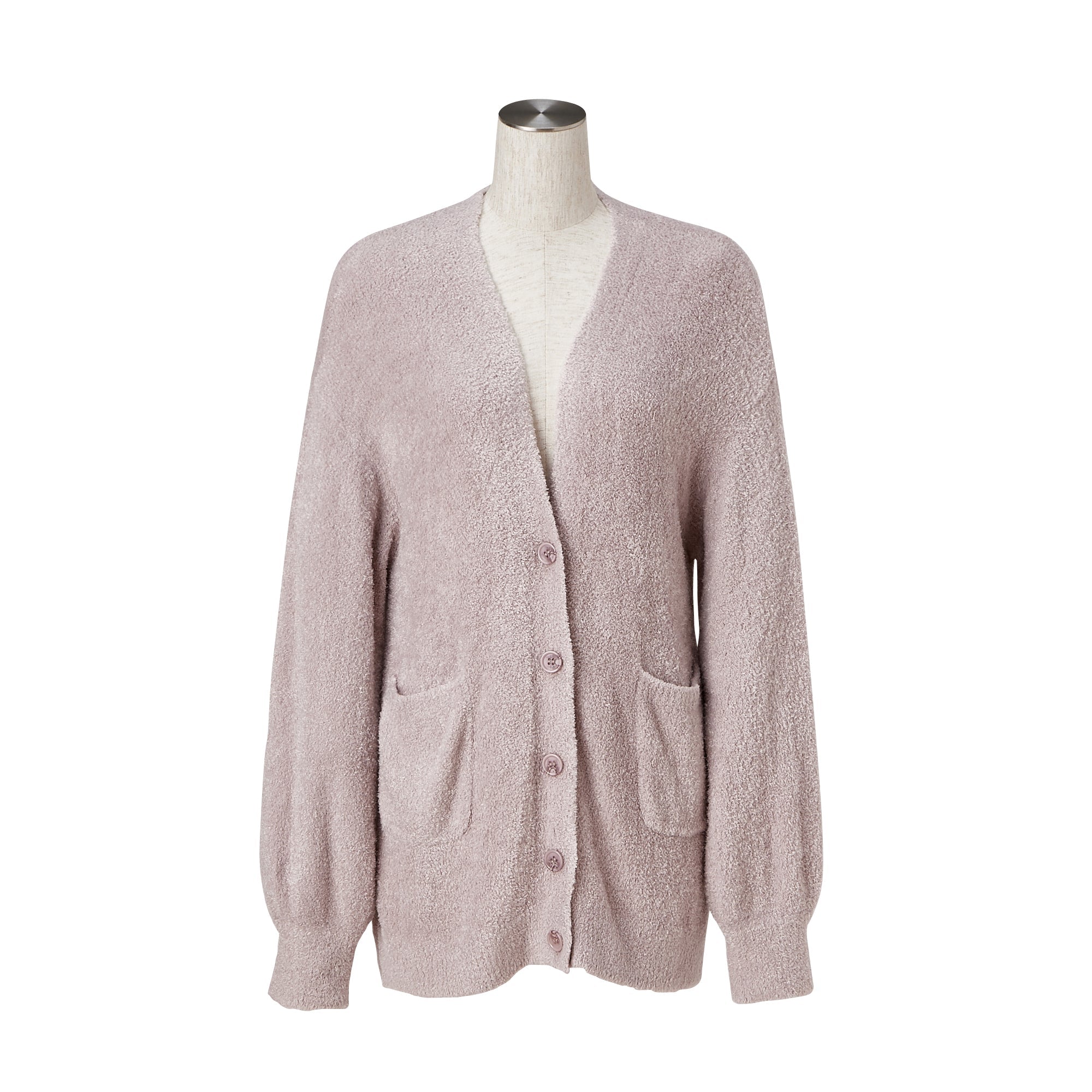 Feather Knit Cardigan Women's Light Pink - Soft Cozy Open Front Sweater for Fall & Winter | Perfect for Casual Outfits, Office Wear and Date Nights