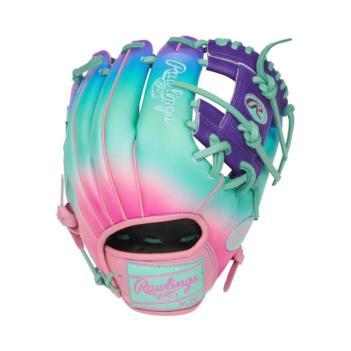 Rawlings Heart of the Hide Funburst PROR204 2PUP Infield Baseball Glove 11.5