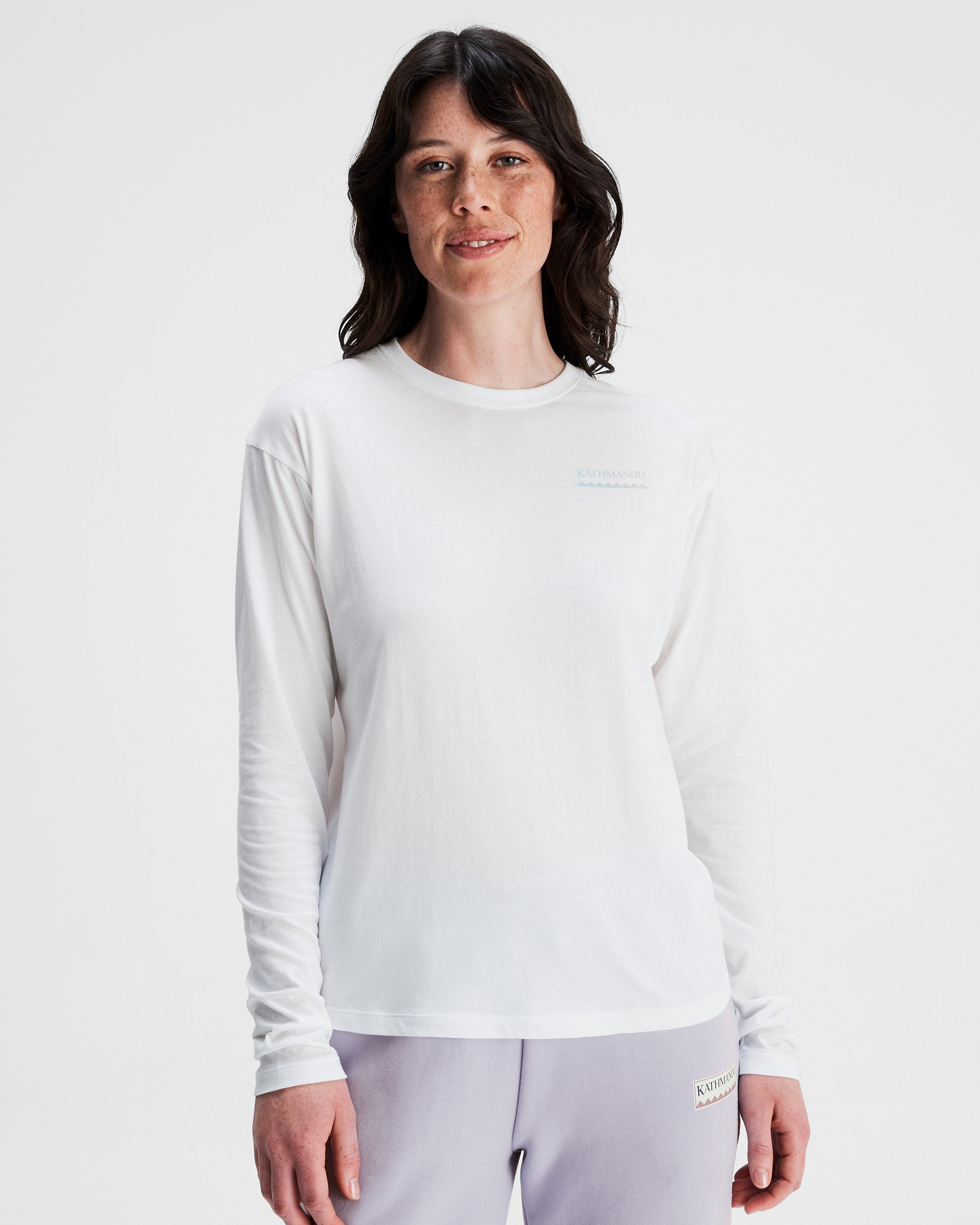 Heritage Organic Cotton Long Sleeve T-Shirt for Women - White | Soft & Comfortable Casual Wear for Everyday Outfits & Layering