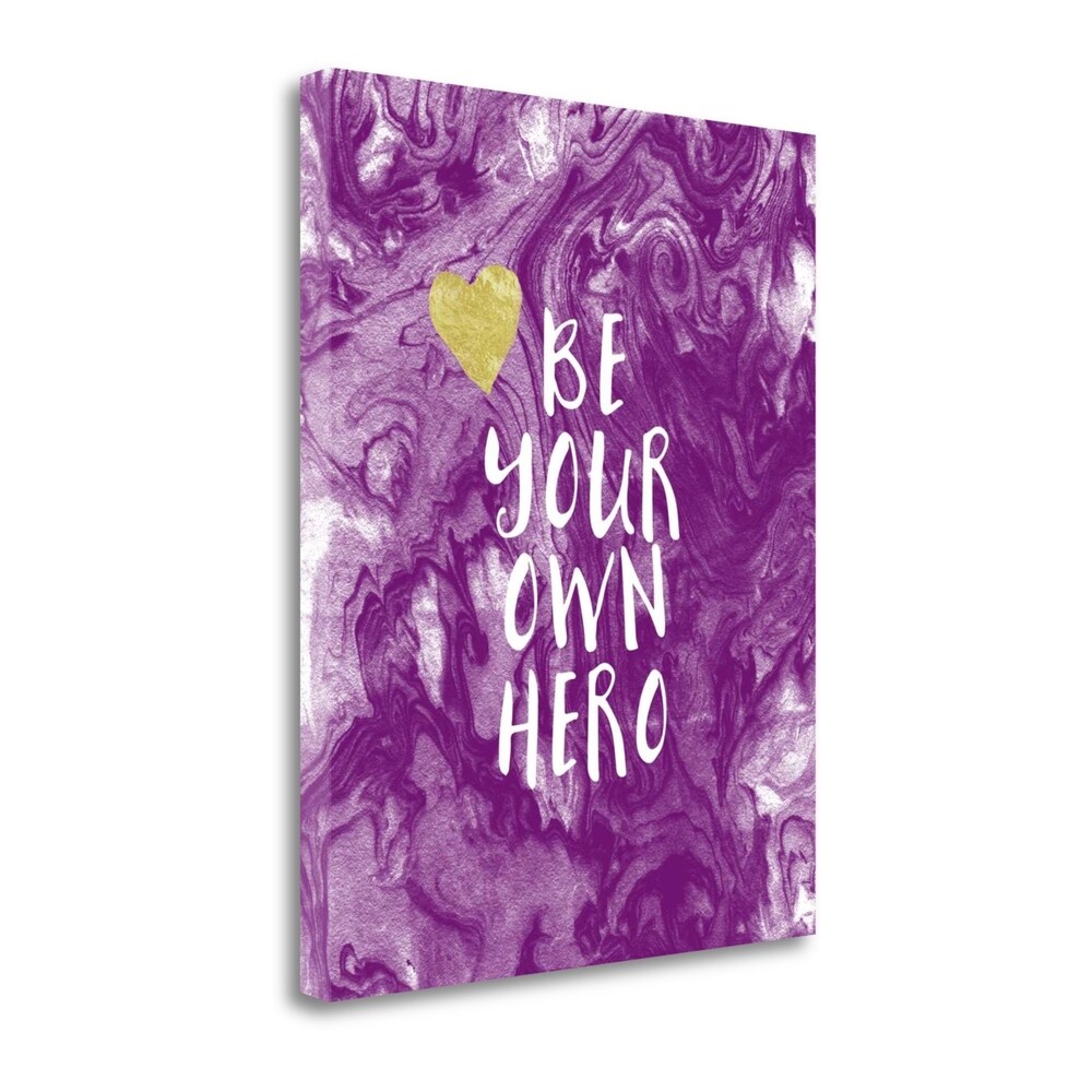 Be Your Own Hero by Linda Woods - Fine Art Giclée Print on Gallery Wrap Canvas, Ready to Hang Wall Decor for Living Room, Bedroom & Office