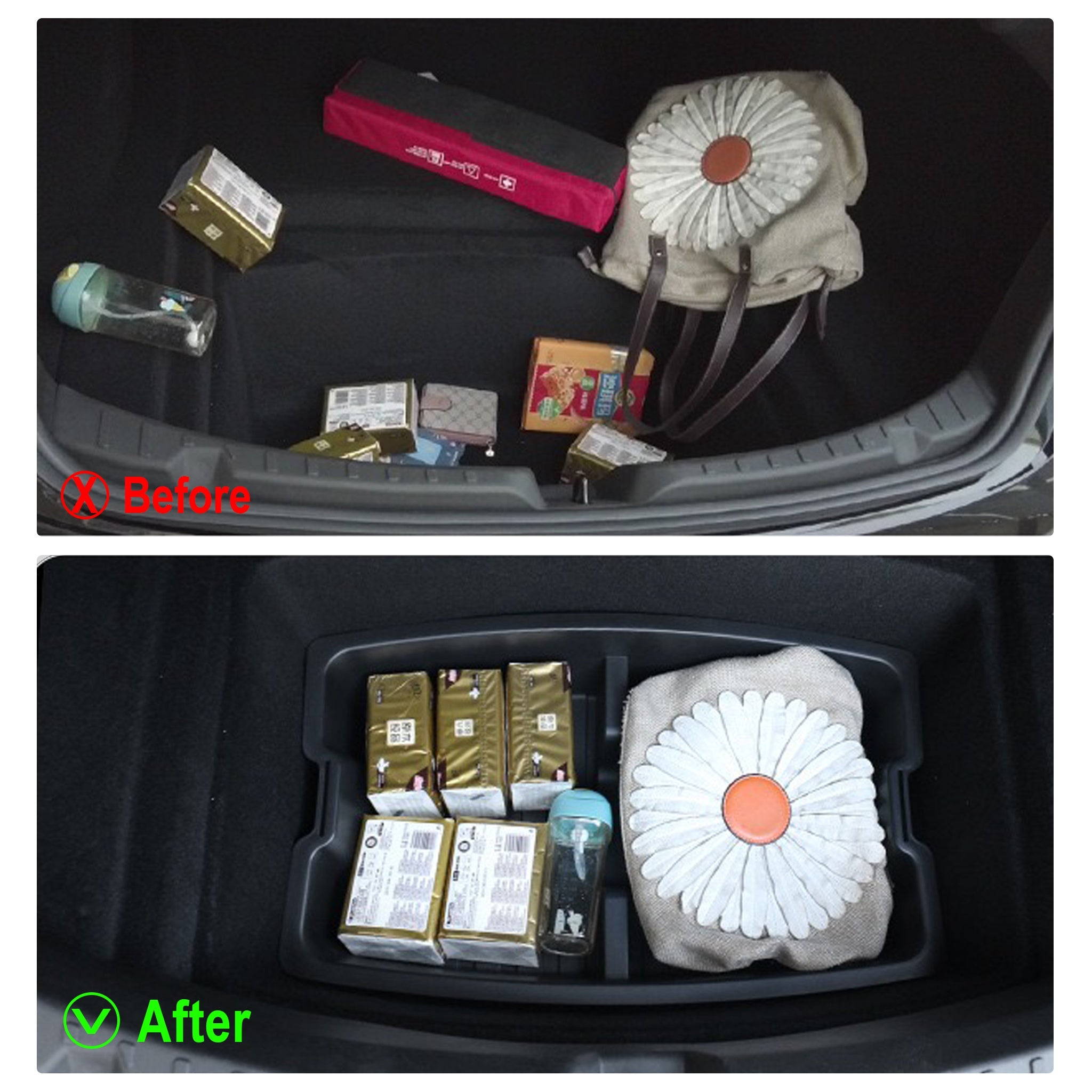 Tesla Model 3 Highland 2024+ Rear Trunk Storage Organizer Box | Waterproof Car Organizer for Tesla Accessories | Perfect for Road Trips & Grocery Storage