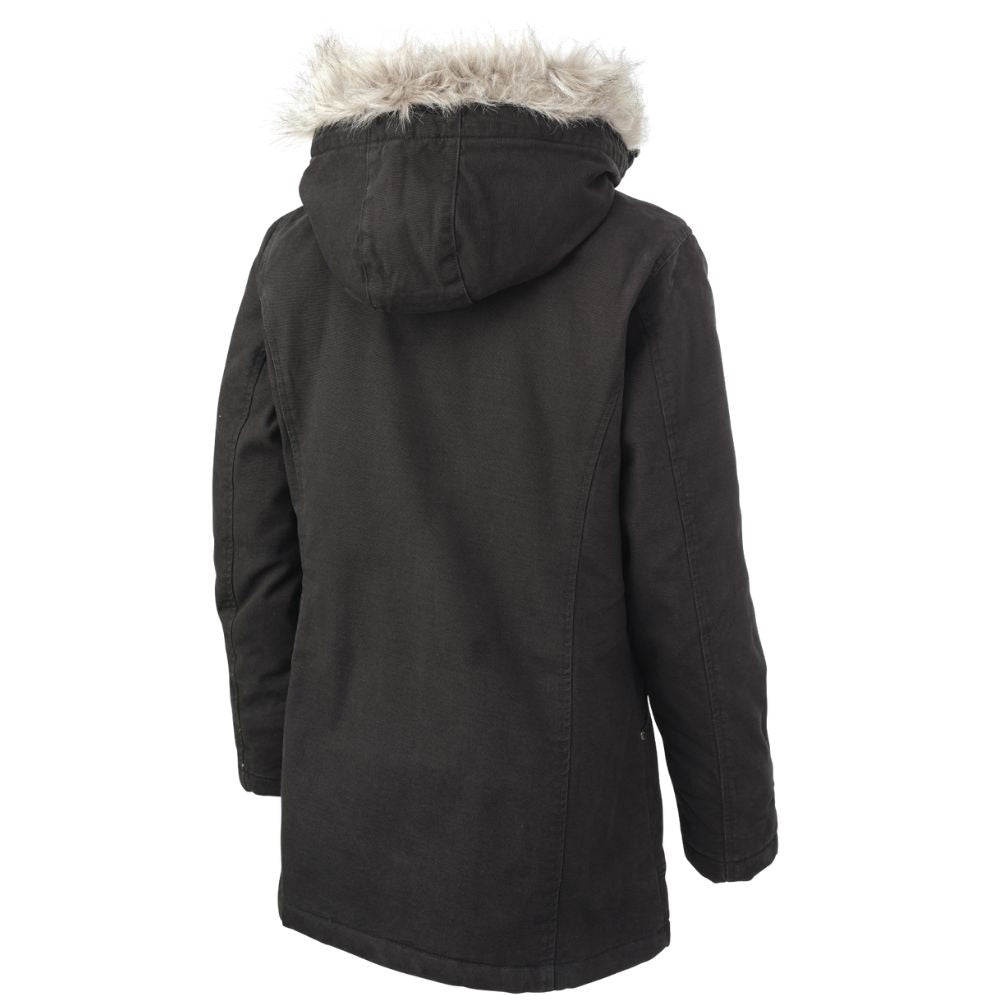 Tough Duck Women's Hydro Parka Work Jacket WJ10 - Waterproof Winter Coat for Outdoor Work, Construction & Heavy Duty Use - Black