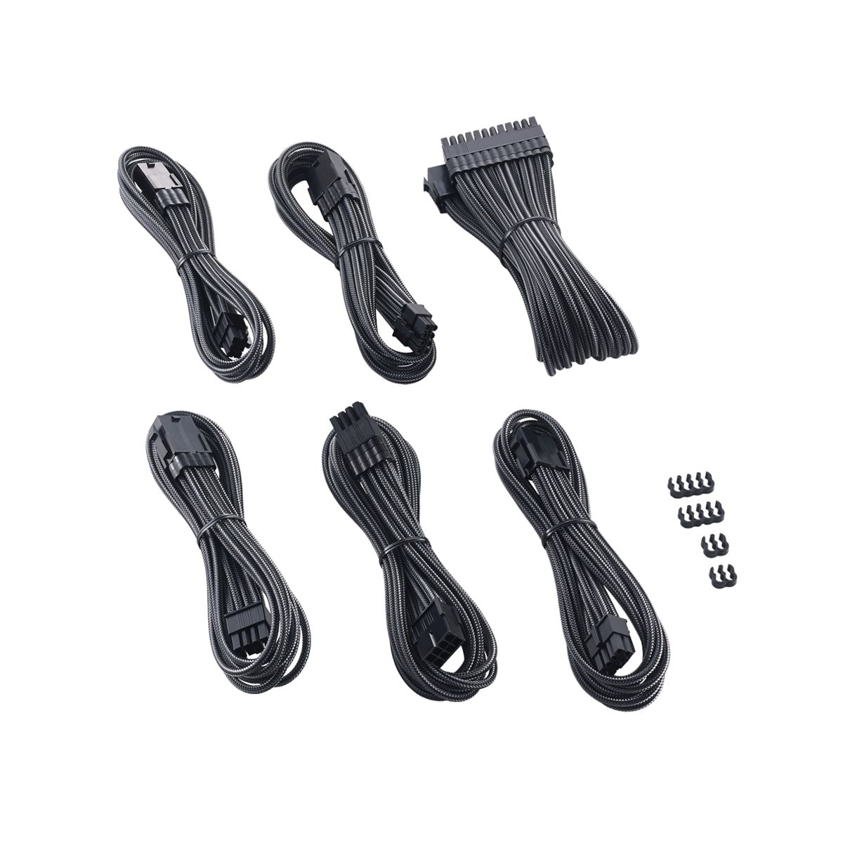 CableMod PRO ModMesh Cable Extension Kit - Carbon Fiber Sleeved, High-Quality PSU Cables for PC Gaming & Custom Builds - Perfect for Cable Management & Aesthetic PC Setups