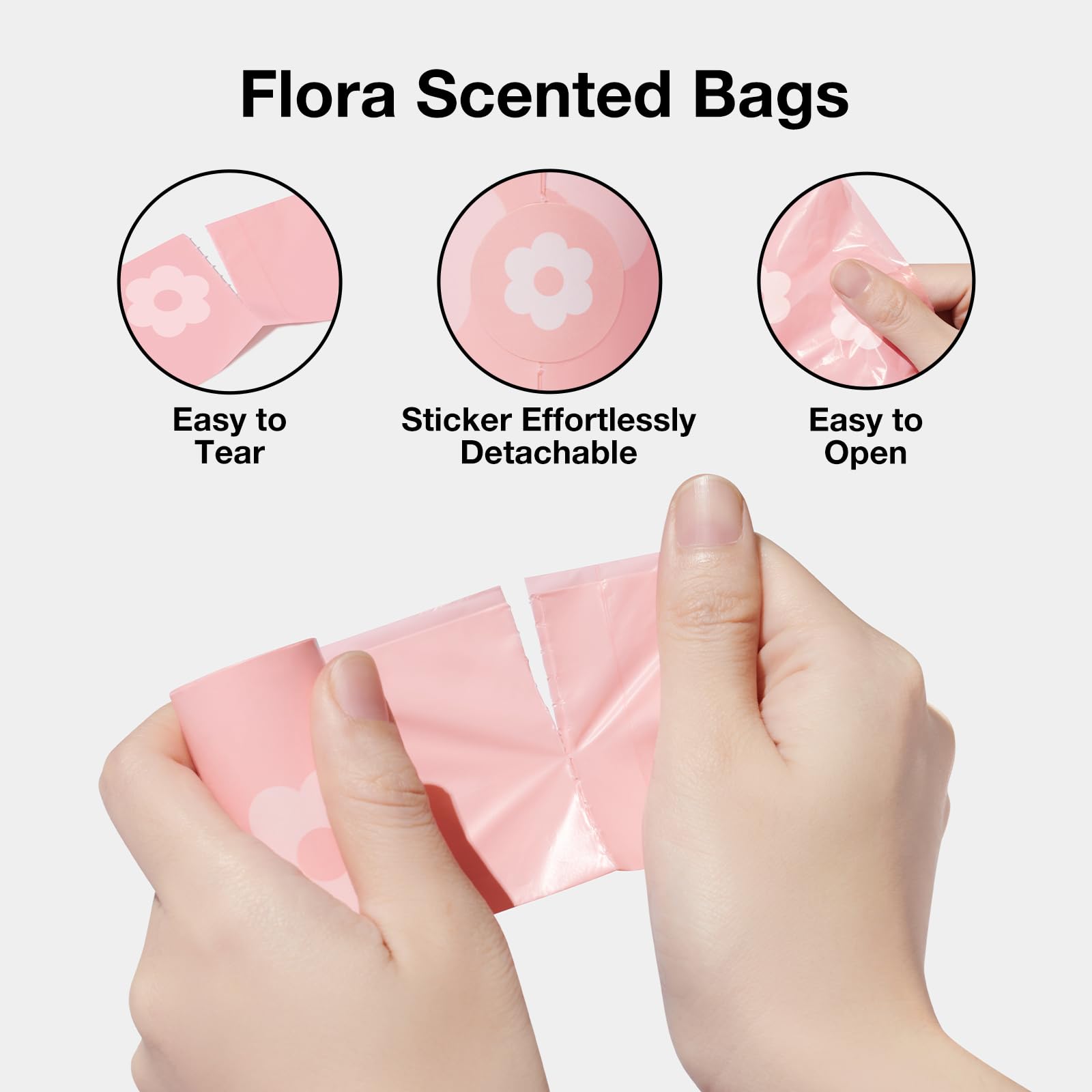 VETRESKA Lavender Scented Dog Poop Bags - 540 Count Extra Thick Leak Proof Waste Bags for Dogs & Cats | Large Biodegradable Pet Waste Bags with Refill Rolls (36 Rolls, Pink) | Perfect for Dog Walking, Park Cleanup & Litter Box Use