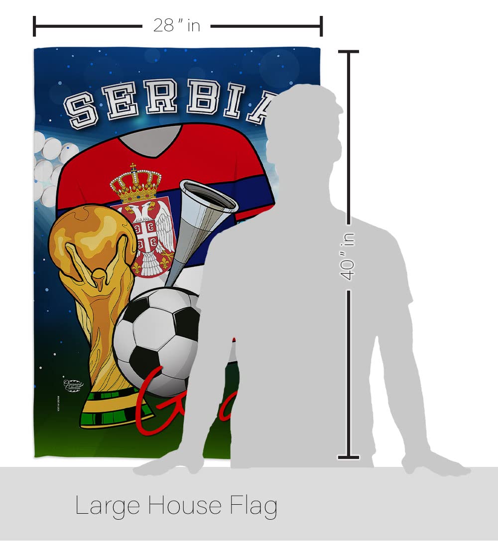 Serbia Flag - Outdoor & Indoor Banner for Soccer Fans - FIFA World Cup Decor