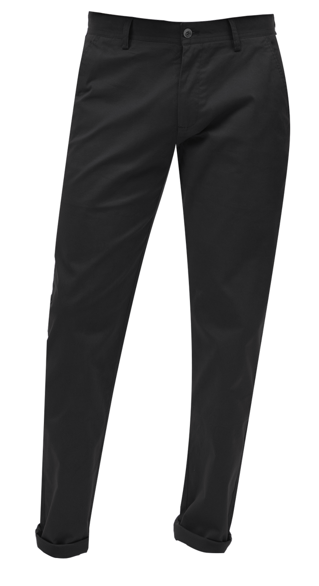 EJ Samuel Men's Black Chino Long Pants - Classic Slim Fit Stretch Dress Pants for Work & Casual Wear | Office, Business, Travel & Everyday Comfort (CHL01)