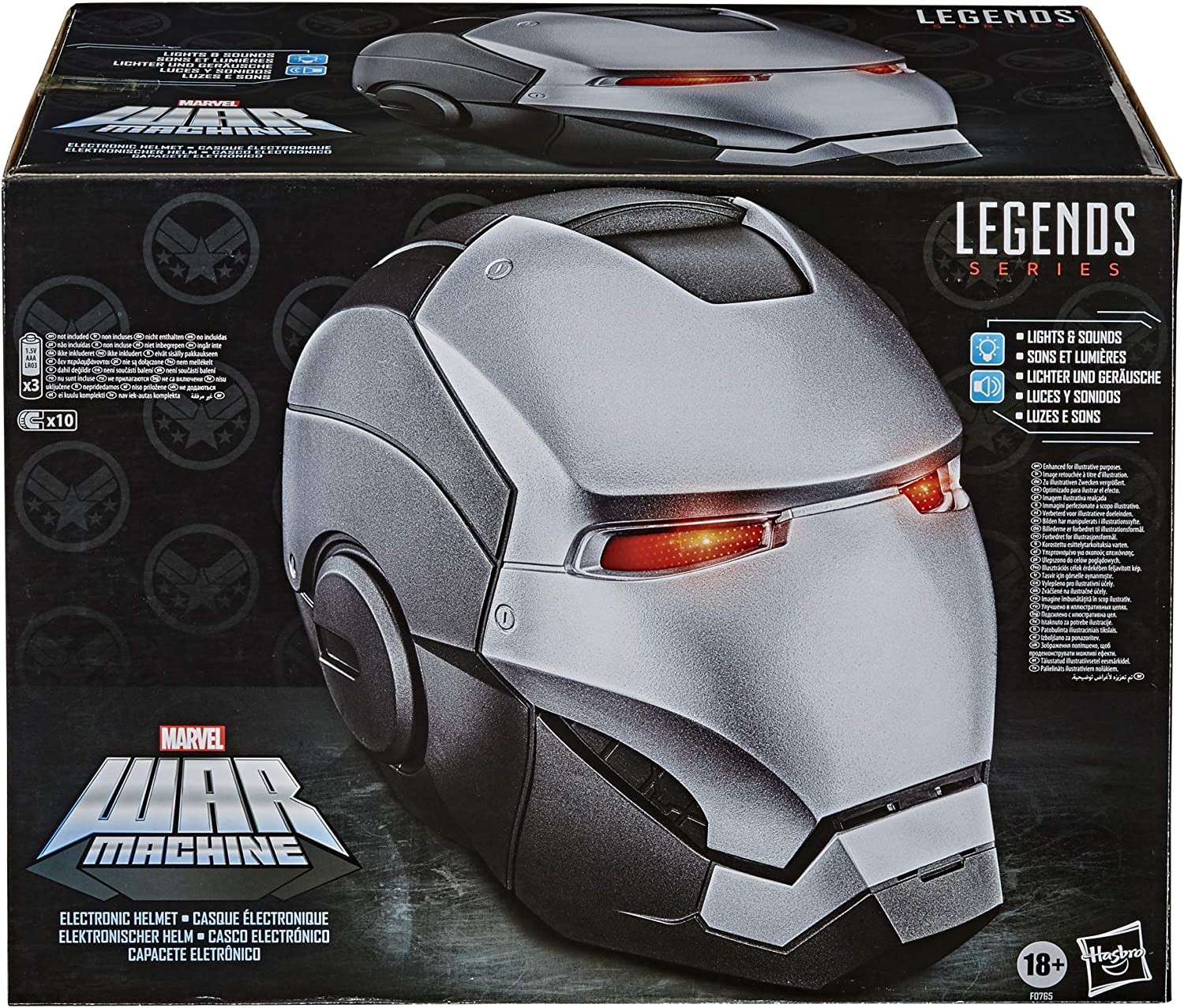 Marvel Legends Series War Machine Electronic Helmet - Collectible Iron Man Replica for Cosplay & Display - Perfect for Marvel Fans, Gift Ideas & Comic Con Events