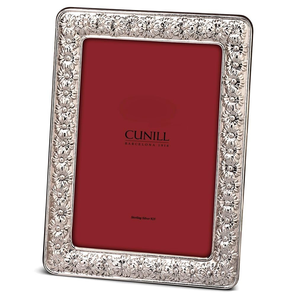 Elegant Cunill Sunflowers Sterling Silver 5x7 Engravable Picture Frame - Perfect for Weddings, Anniversaries & Home Decor (Model 85957)