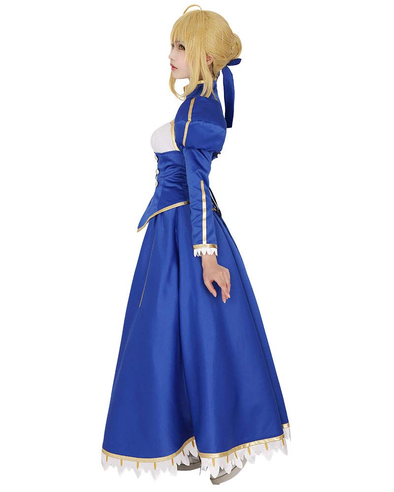 Saber Cosplay Costume for Women - Blue Anime Outfit Top & Skirt Set | Perfect for Halloween, Cosplay Events, Anime Conventions & Themed Parties