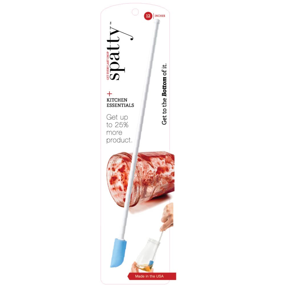 12-Inch Blue Spatty Daddy Kitchen Spatula - Perfect for Jars & Stocking Stuffers