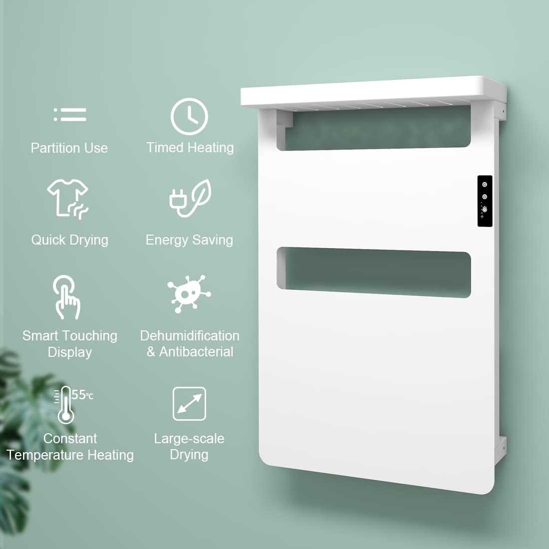 Premium Electric Towel Warmer with Timer - 28x18 Inch Wall Mounted Heated Towel Rack with Top Shelf for Bathroom | Hardwired or Plug-in | Fast Drying & Warming for Spa, Luxury Hotels & Cozy Home Use