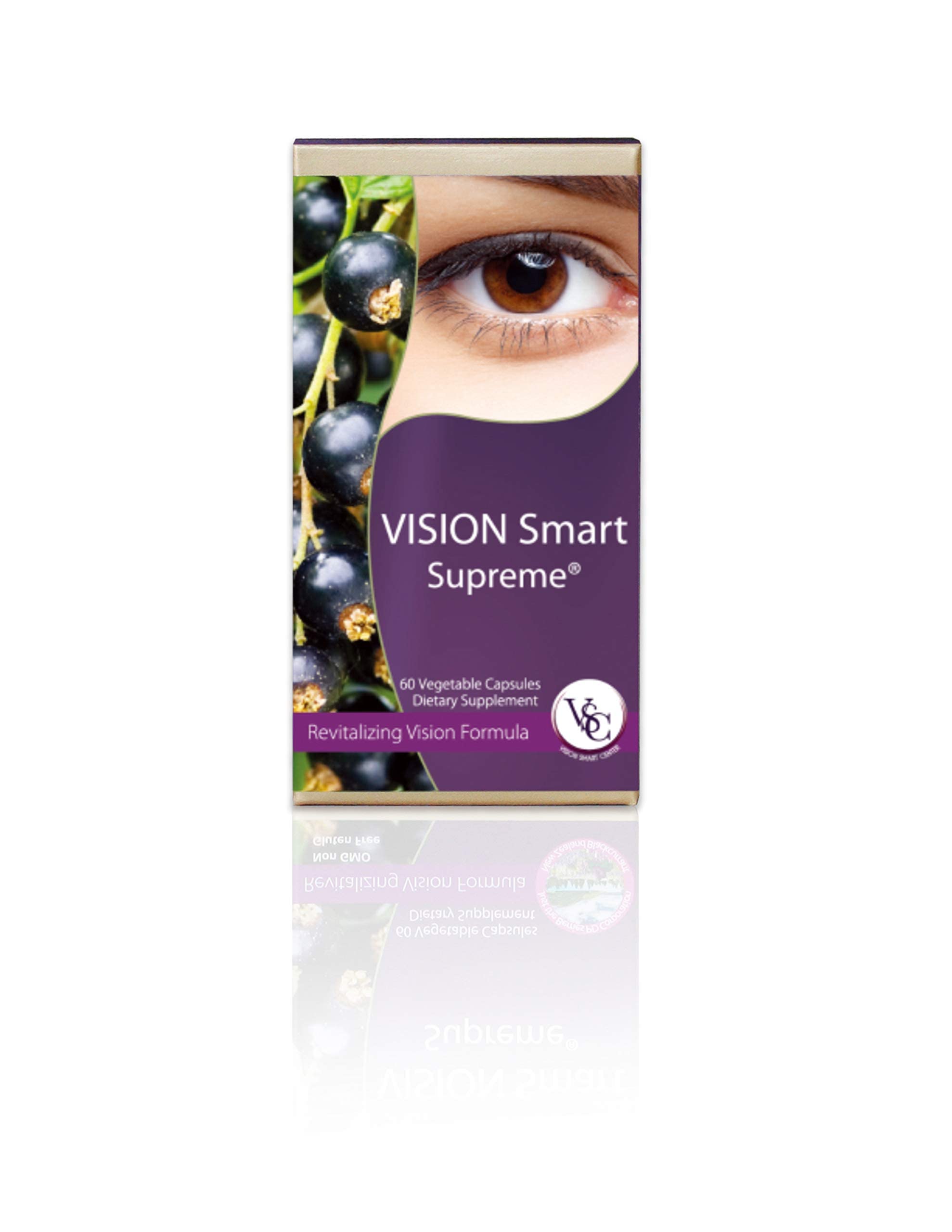 Vision Smart Supreme - Premium Eye Supplement with 210mg Pure Anthocyanins (D3R & C3R) | Vegan Capsules | USA Made (3 Bottles) | Supports Eye Health & Night Vision for Digital Screen Users