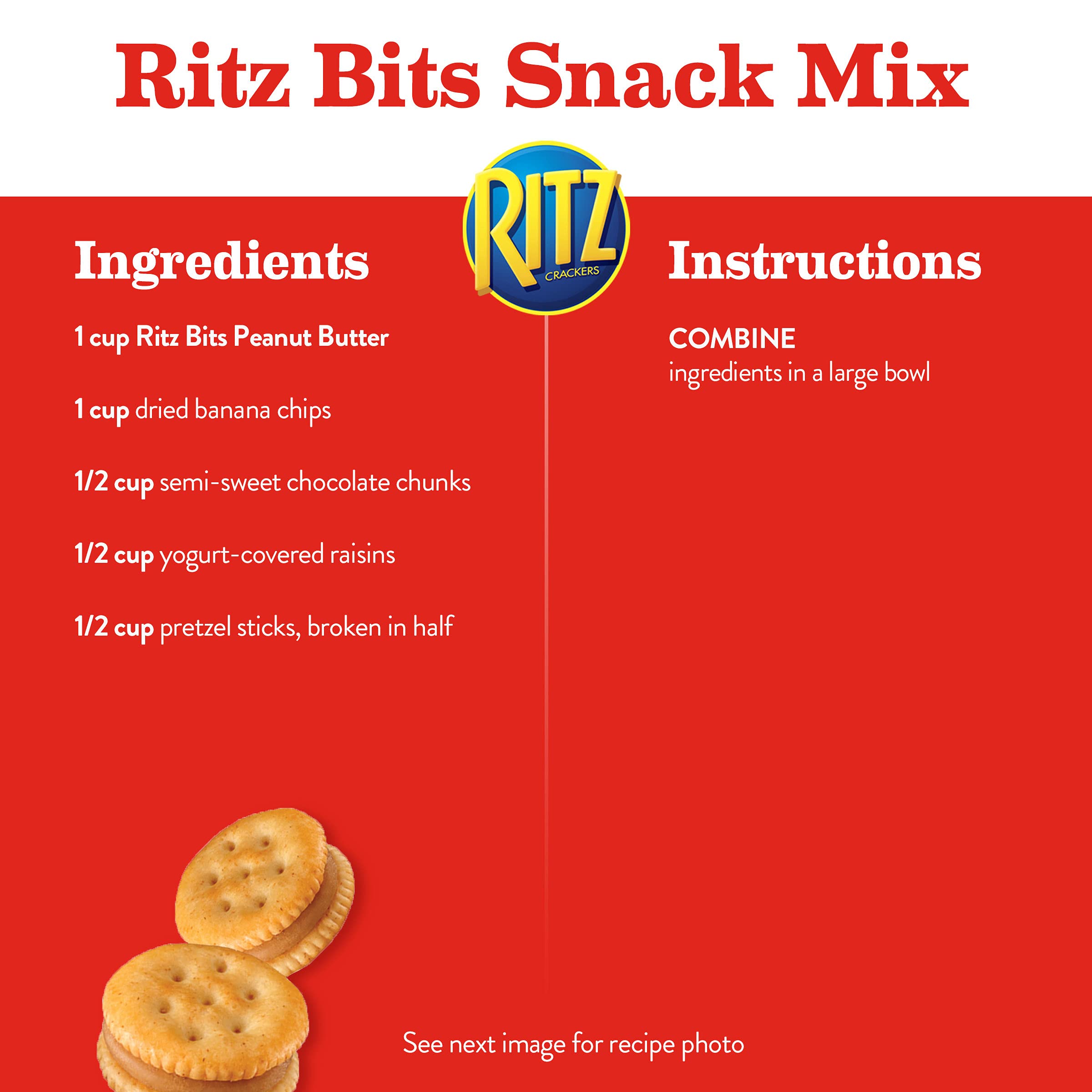 RITZ Bits Peanut Butter Sandwich Crackers - Crunchy Snack for Kids & Adults - 8.8 oz Pack - Perfect for School Lunches, Office Snacks & On-the-Go Treats