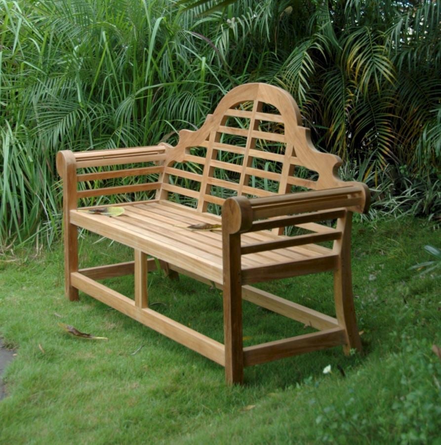 Anderson Teak Marlborough 2-Seater Outdoor Bench BH 195 - Durable Teak Wood Garden Bench for Patio, Deck, or Backyard Relaxation