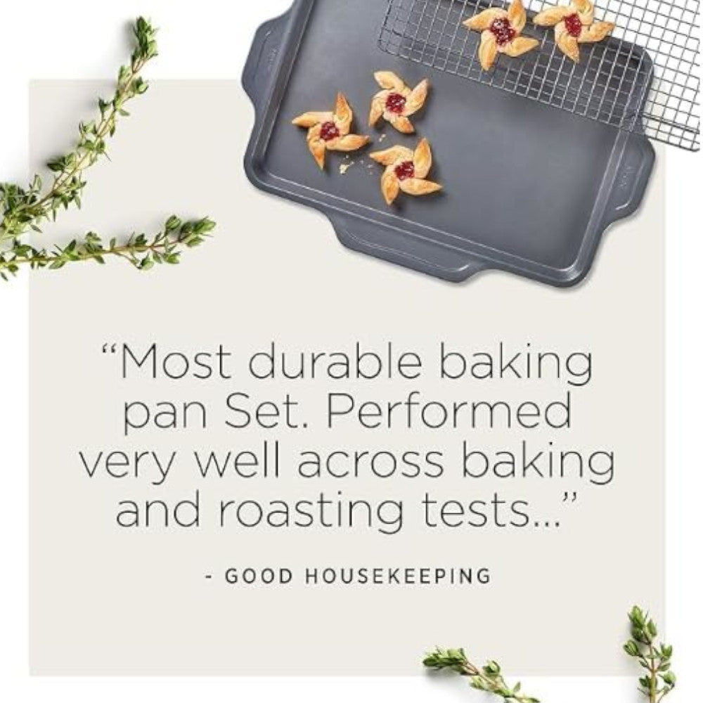 ALL CLAD J2575S64 Professional Nonstick Bakeware Set - 5-Piece Baking Kit for Cakes, Cookies & Bread | Perfect for Home Bakers & Holiday Baking