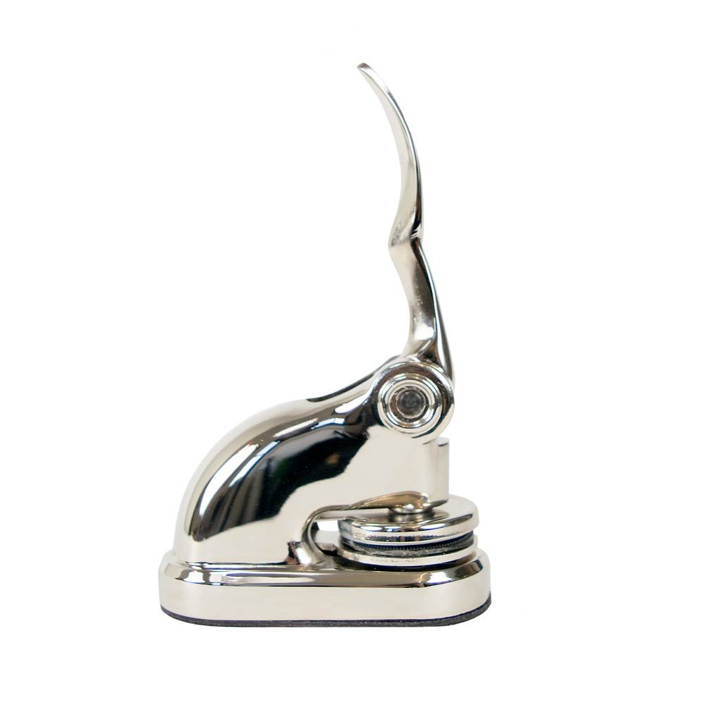 Personalized Ex Libris Book Embosser with Your Name - Scales of Justice Chrome Desk Seal for Lawyers, Book Lovers & Collectors - Perfect for Bookplates, Certificates & Legal Documents