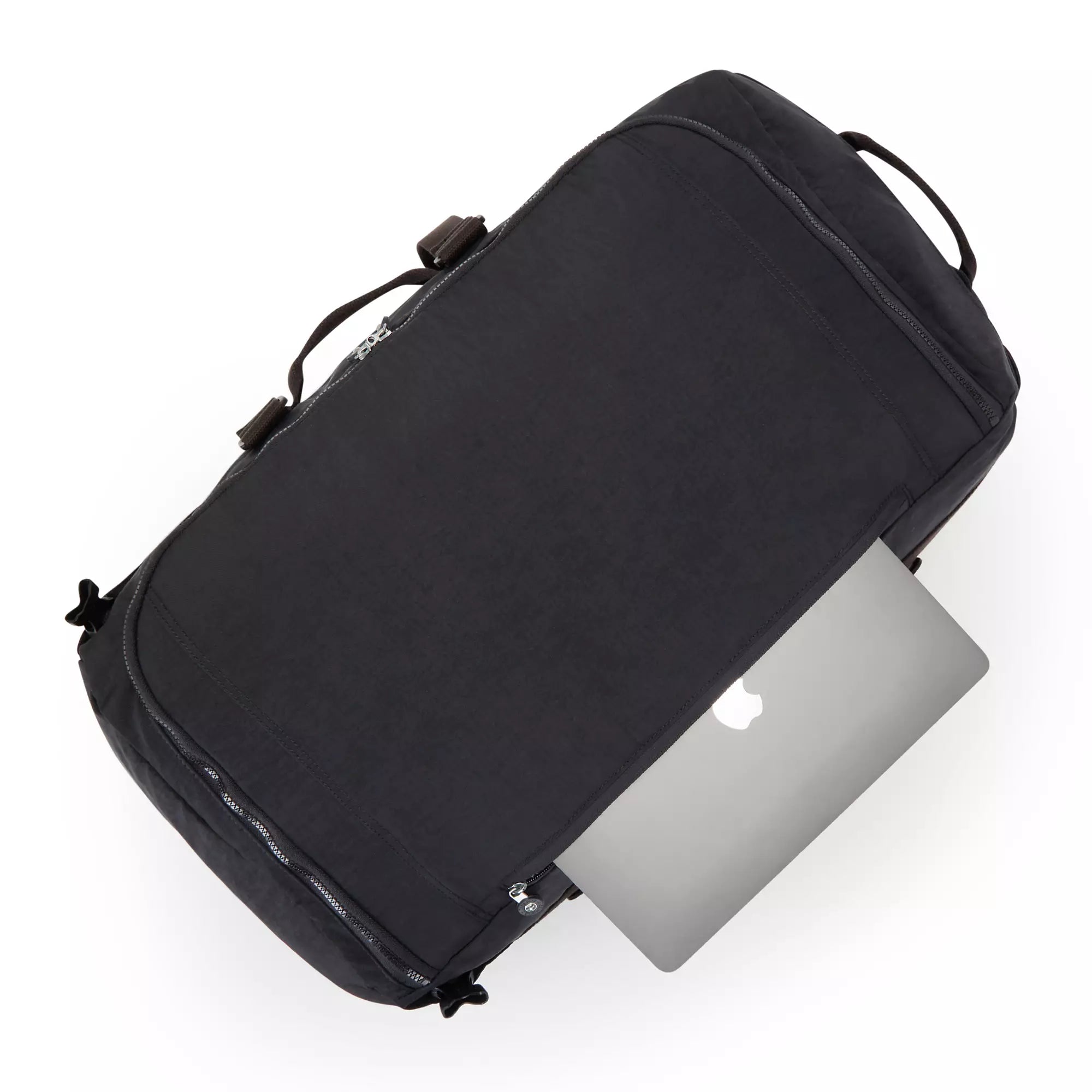 Kipling Jonis Medium Laptop Duffle Backpack - Black Noir | Water-Resistant Work & Travel Bag for Men & Women | Perfect for Office, Commute & Weekend Getaways