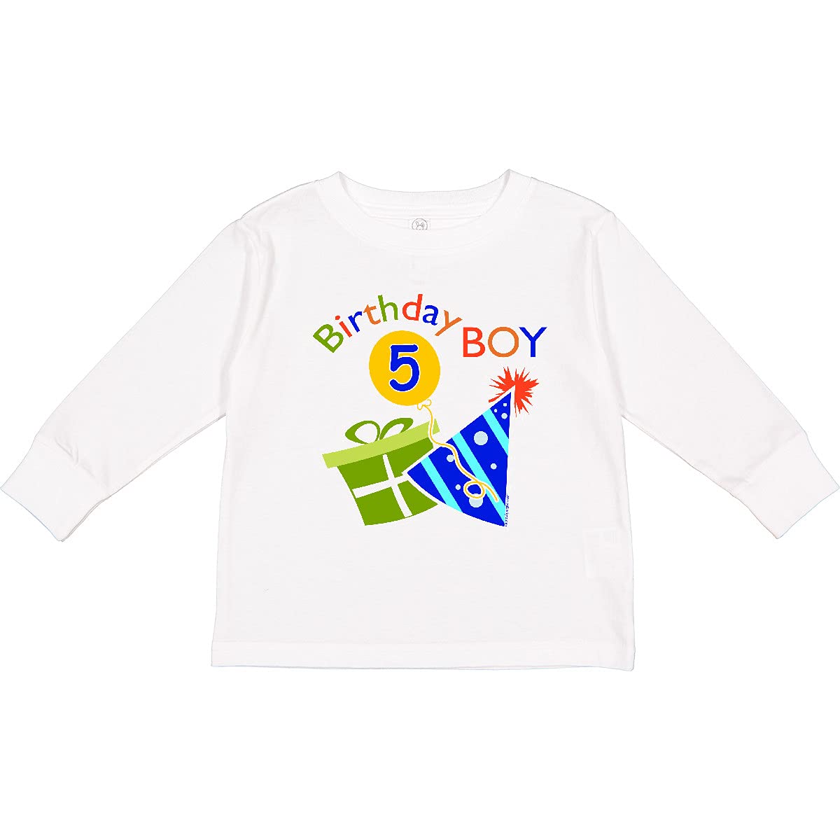 Inktastic 5th Birthday Boy Toddler Long Sleeve T-Shirt - Cute Birthday Outfit for Boys, Kids Party Wear, 5 Year Old Celebration Shirt