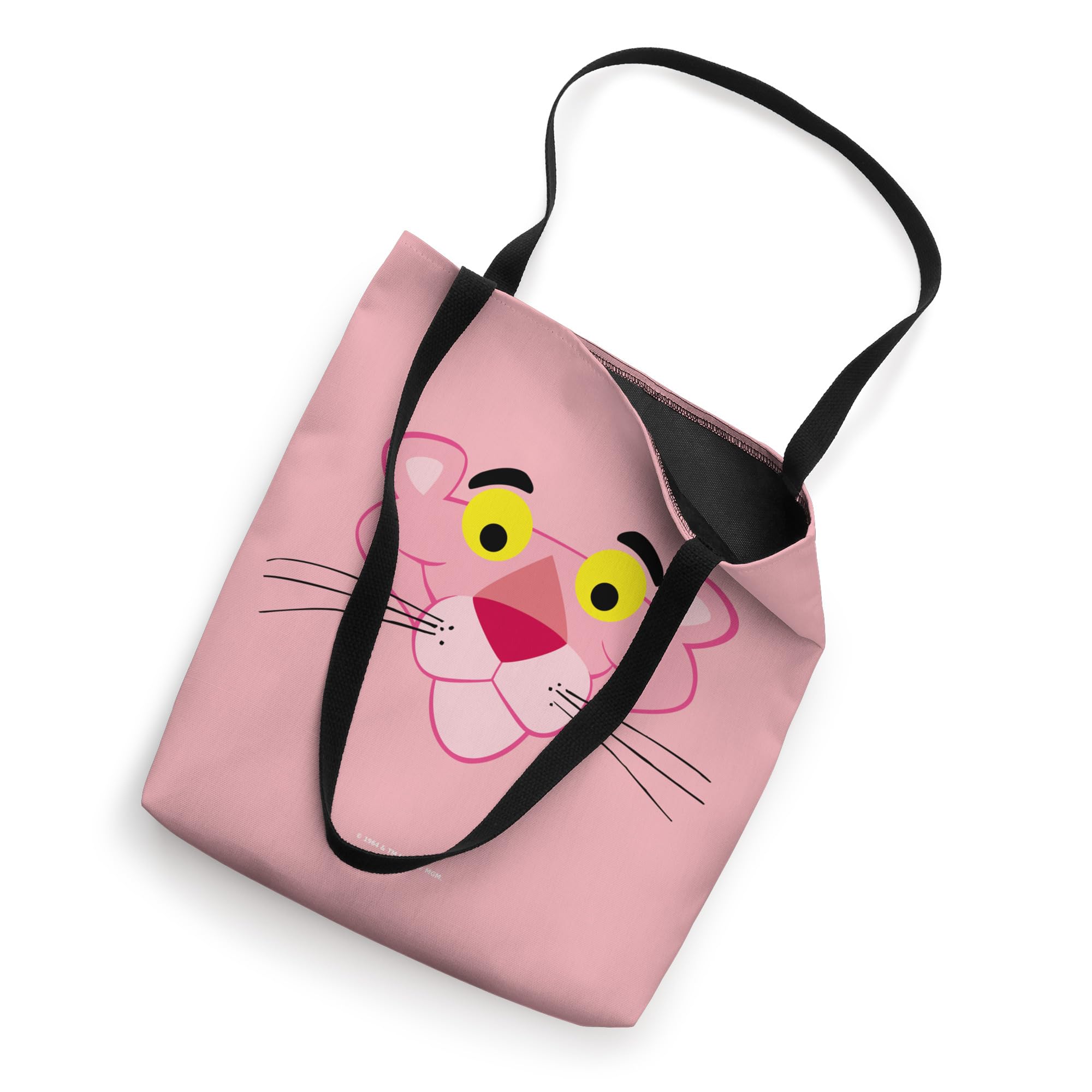 Pink Panther Cartoon Face Tote Bag - Cute Canvas Shopping Bag for Women - Perfect for Grocery Shopping, Beach Trips & School