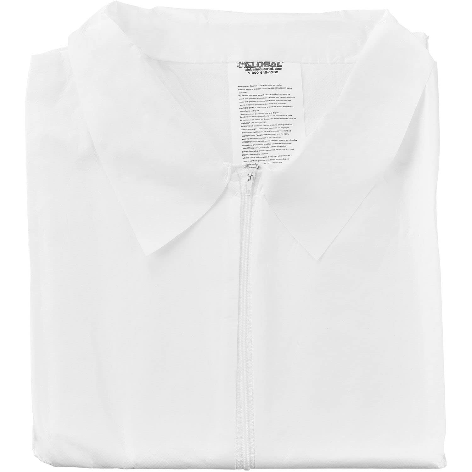 Disposable Microporous Coverall with Open Wrists & Ankles - White (25 Pack/Case) - Protective Suit for Medical, Industrial & Laboratory Use
