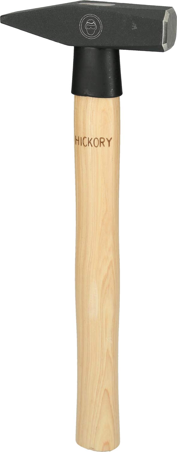 KS Tools 142.1315 Fitters Hammer with Hickory Handle - 400g Professional Metalworking & Woodworking Tool for DIY Projects, Home Repairs, and Construction Work
