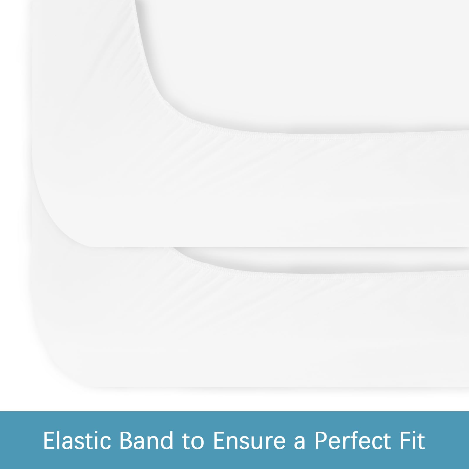 2 Pack Queen Size Waterproof Mattress Protector - Noiseless, Soft & Breathable Fitted Sheet with Deep Pocket (Up to 14