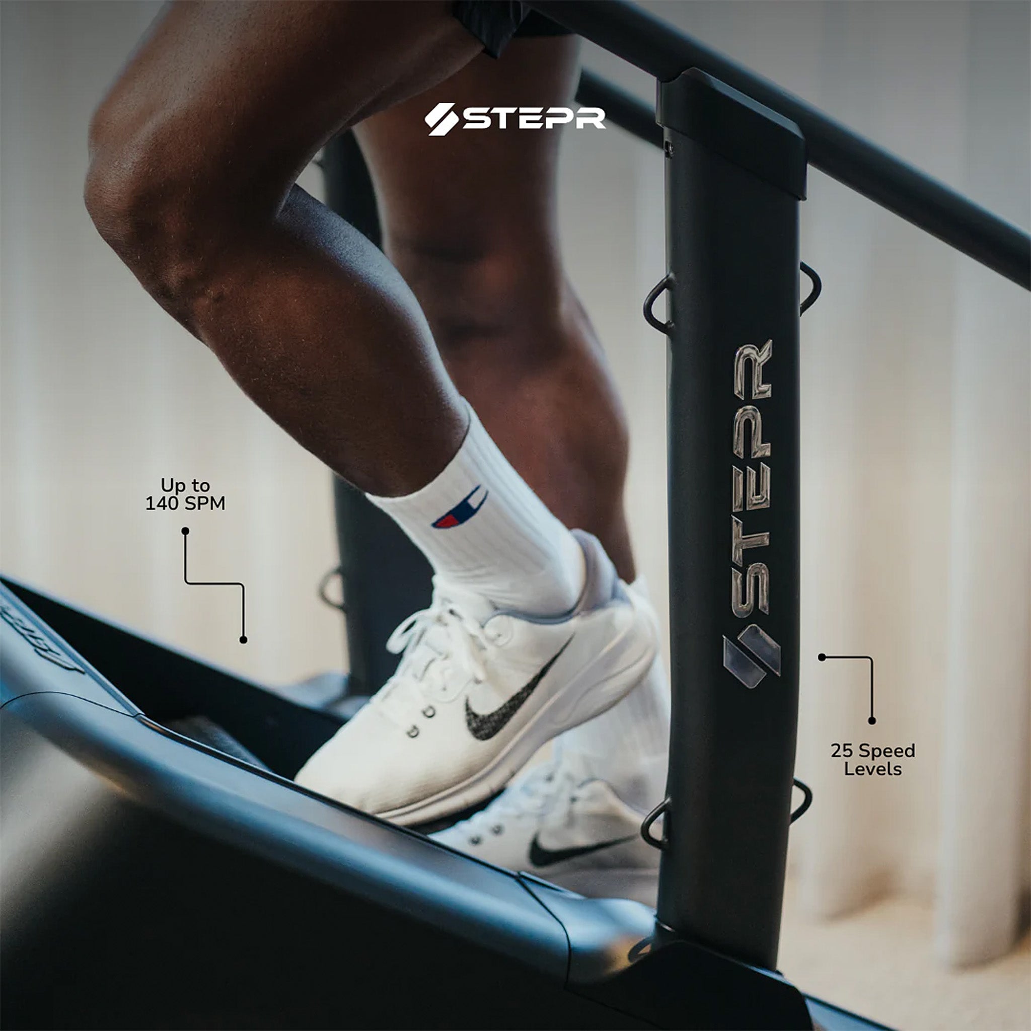 STEPR Stair Climber - Portable Folding Stepper Machine for Home Workout, Cardio & Fitness Training - Perfect for Small Spaces, Apartment & Office Use