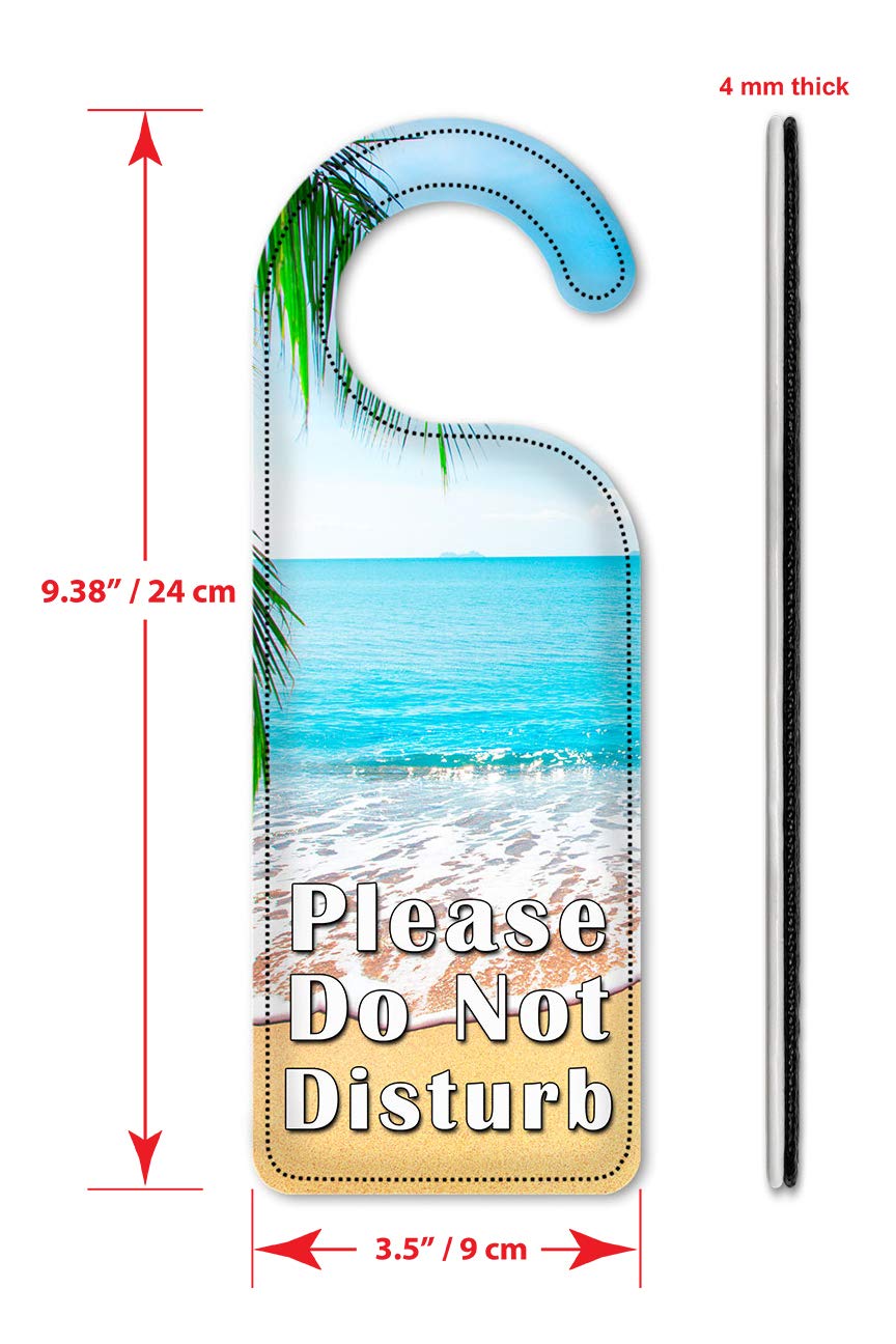 Art Plates Do Not Disturb Door Hanger Sign - Beach Sand View - Perfect for Hotels, Vacation Rentals & Bedrooms (Privacy Sign for Doors)