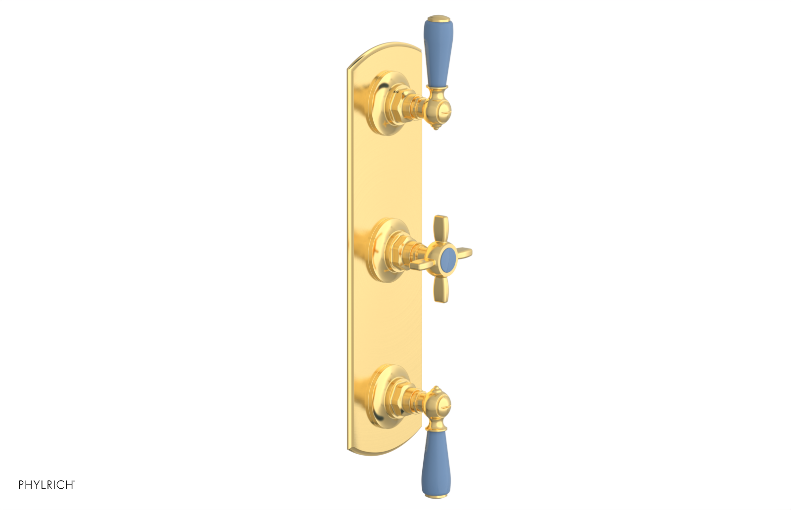 Jamestown Thermostatic Shower Valve with Dual Volume Control & Light Blue Accents - 4740 Series | Perfect for Modern Bathroom Renovations & Spa-Like Shower Experiences